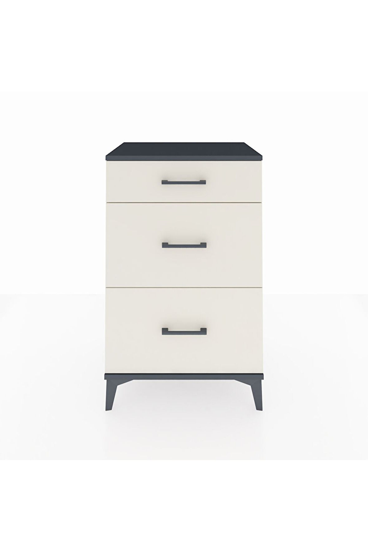 Hyperion Komodin 3 Çekmeceli 60x44x96 Antrasit-Aytaşı