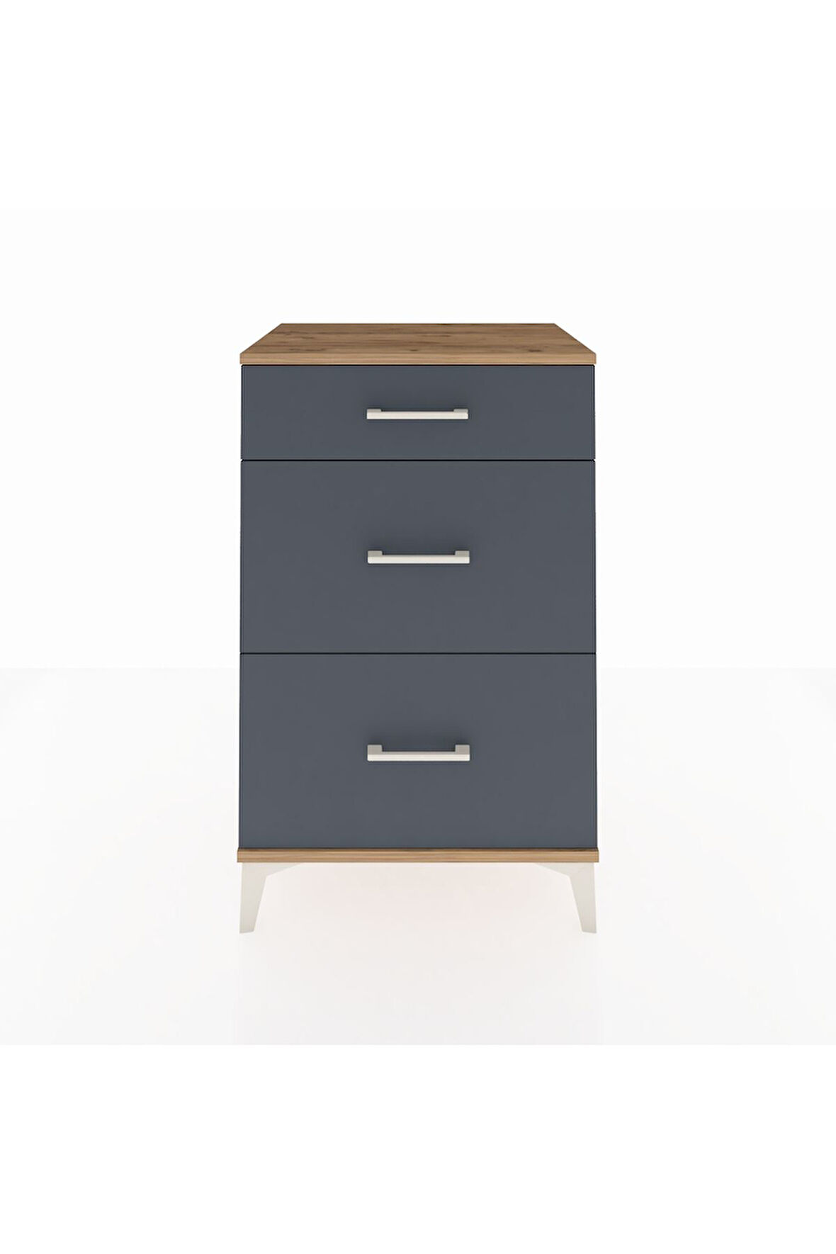 Hyperion Komodin 3 Çekmeceli 60x44x96 Çam-Antrasit