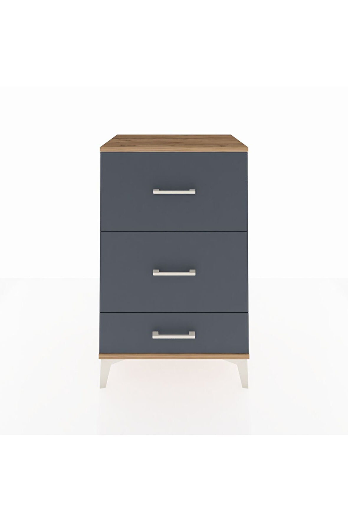 Hyperion Komodin 3 Çekmeceli 60x44x96 Çam-Antrasit
