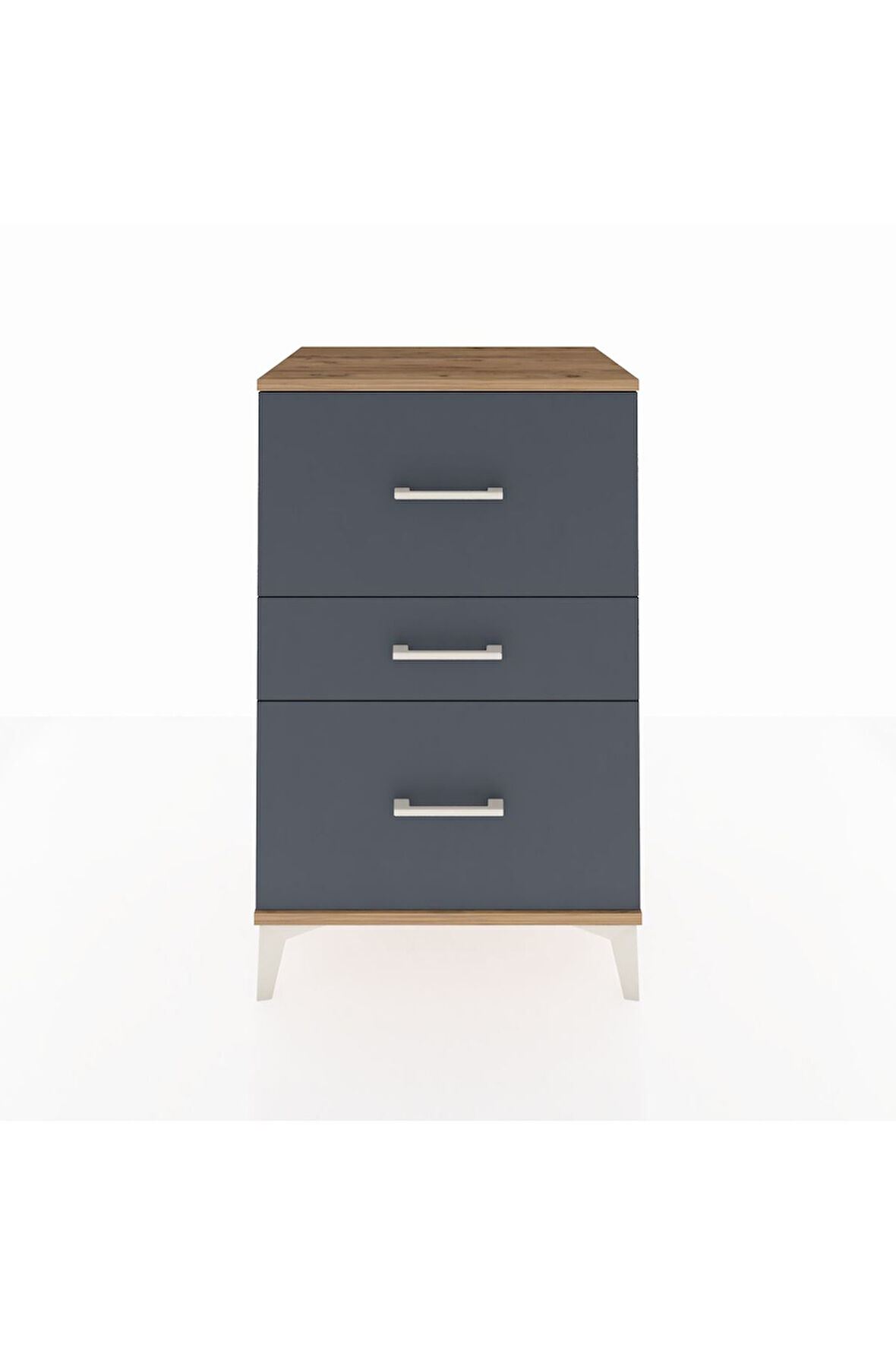 Hyperion Komodin 3 Çekmeceli 60x44x96 Çam-Antrasit