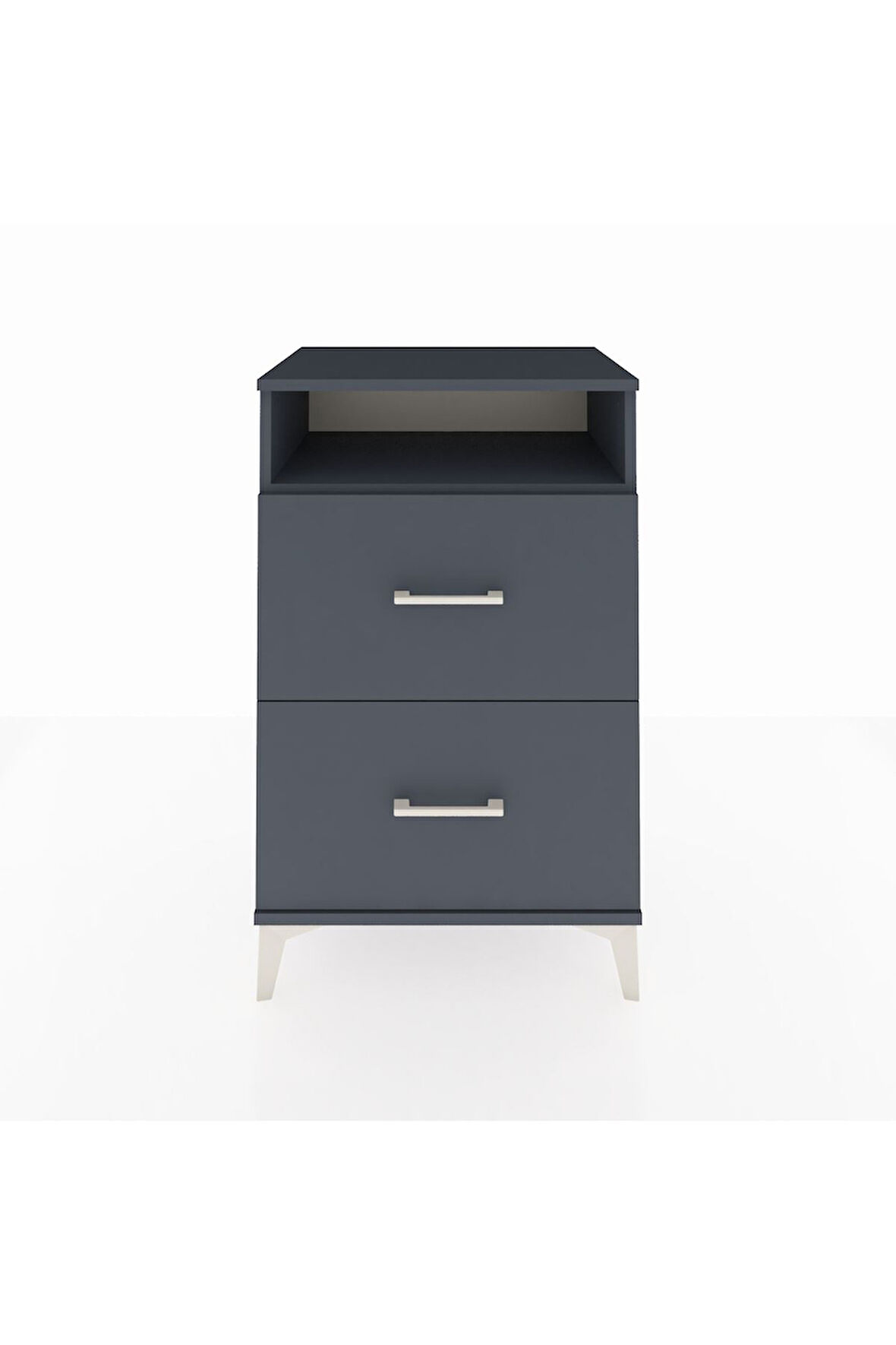 Hyperion Komodin Tek Raflı 2 Çekmeceli 60x44x96 Antrasit-Antrasit