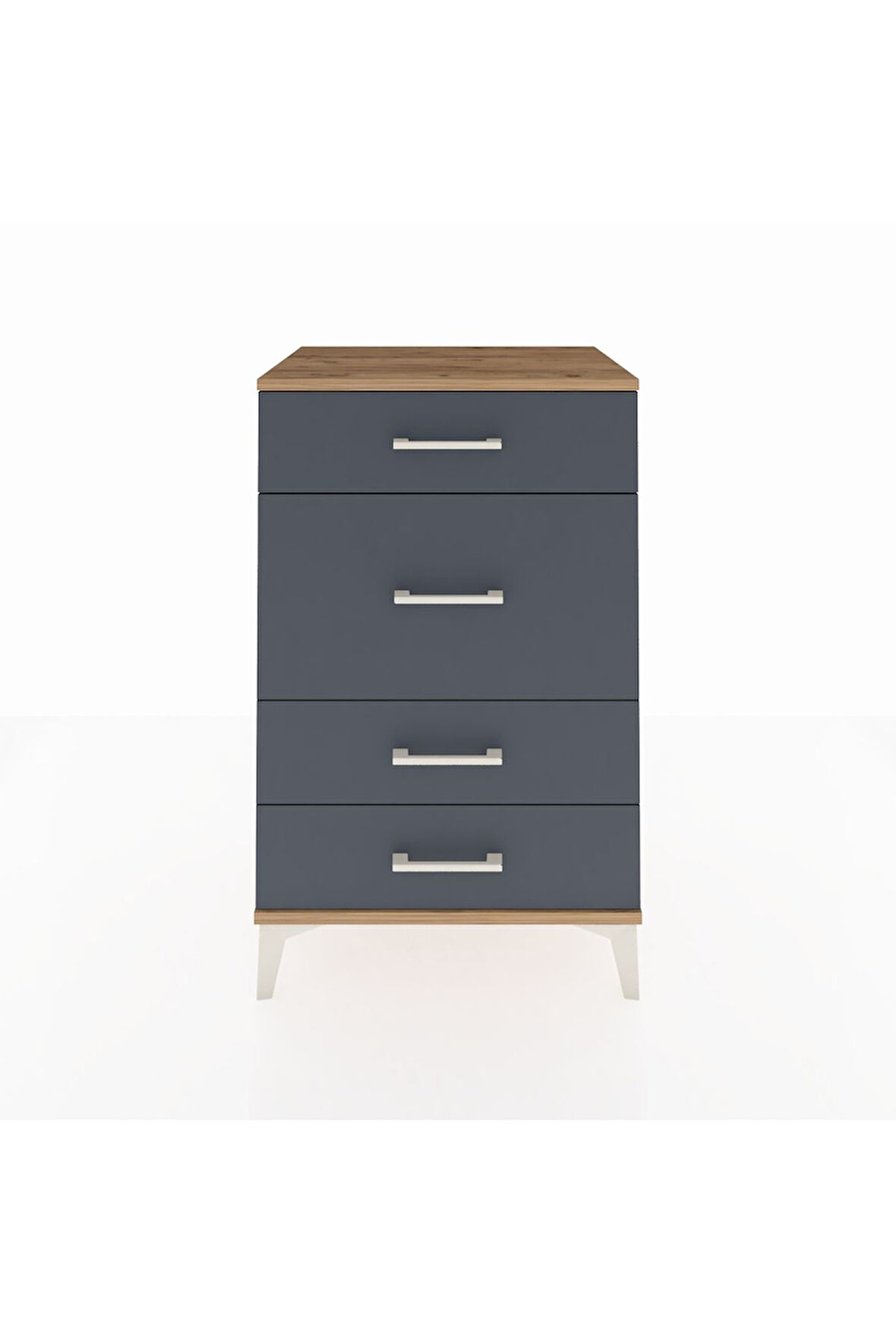 Hyperion Komodin 4 Çekmeceli 60x44x96 Çam-Antrasit