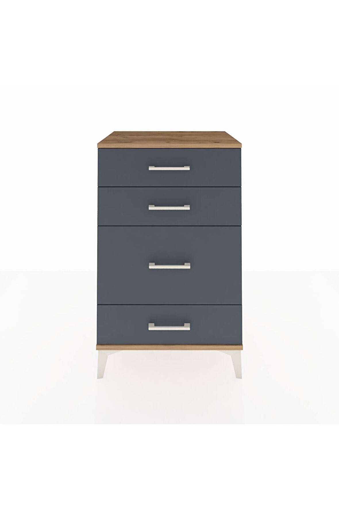Hyperion Komodin 4 Çekmeceli 60x44x96 Çam-Antrasit