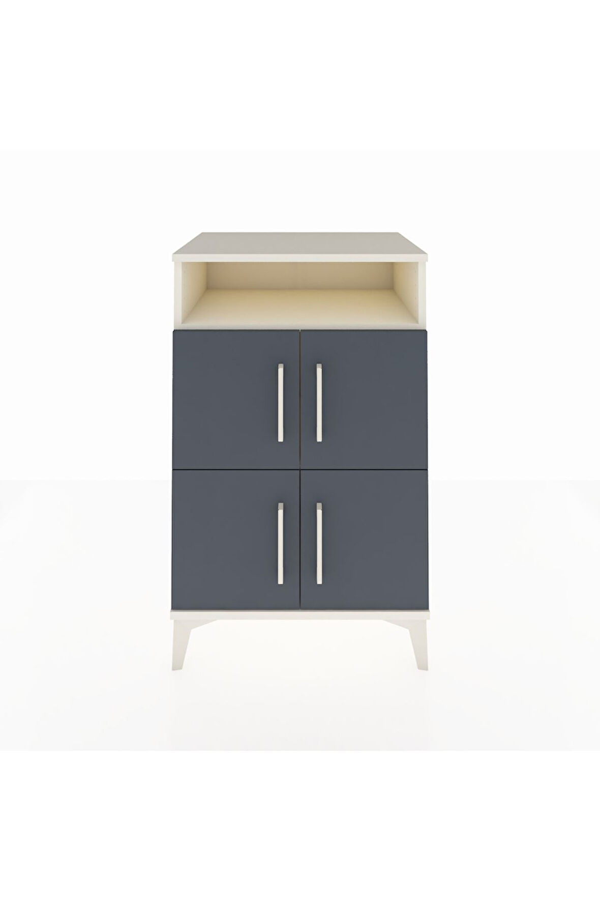 Hyperion Komodin 2 Raflı 4 Kapaklı 60x44x96 Aytaşı-Antrasit