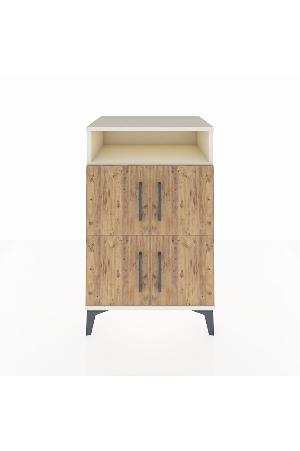 Hyperion Komodin 2 Raflı 4 Kapaklı 60x44x96 Aytaşı-Çam