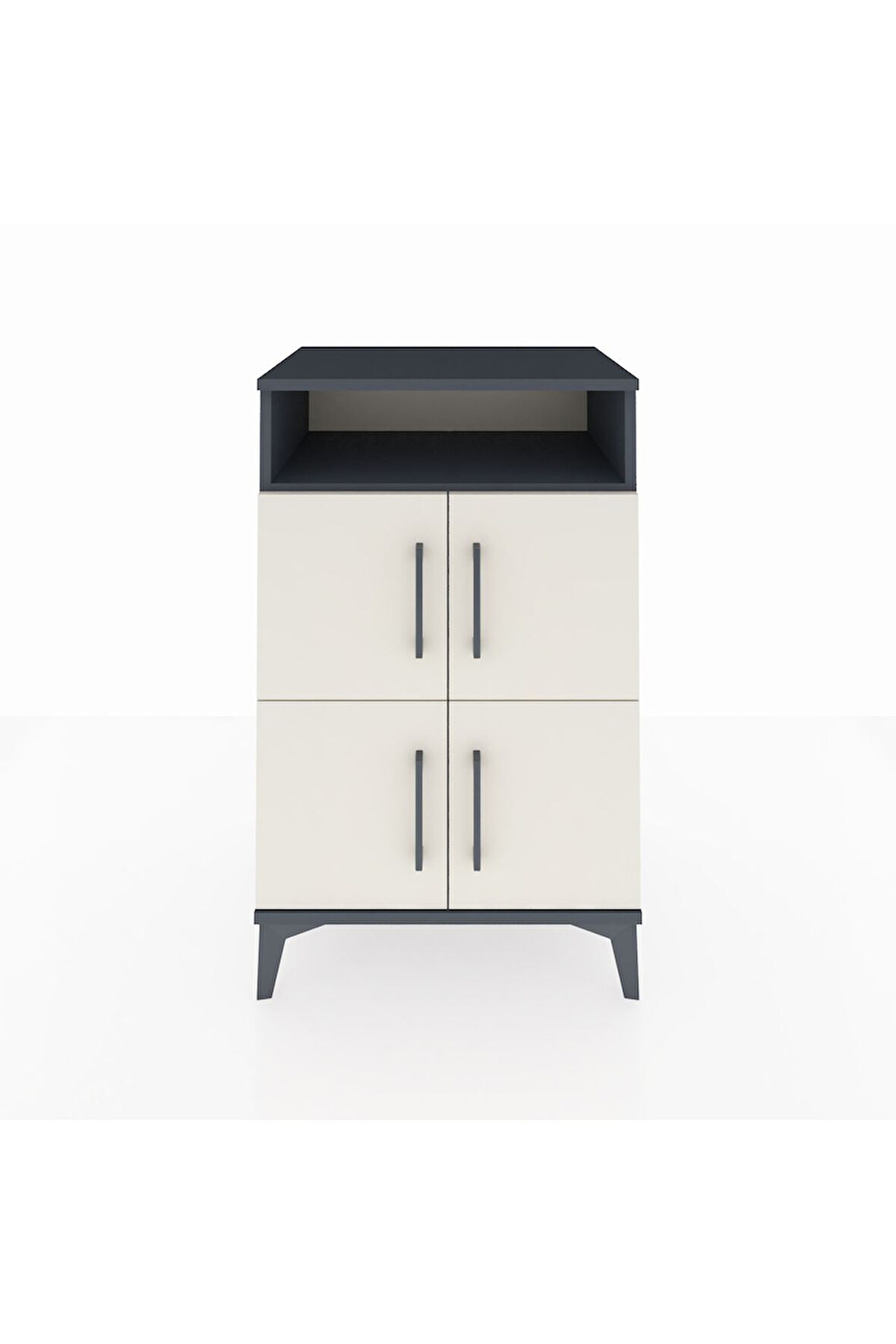 Hyperion Komodin 2 Raflı 4 Kapaklı 60x44x96 Antrasit-Aytaşı