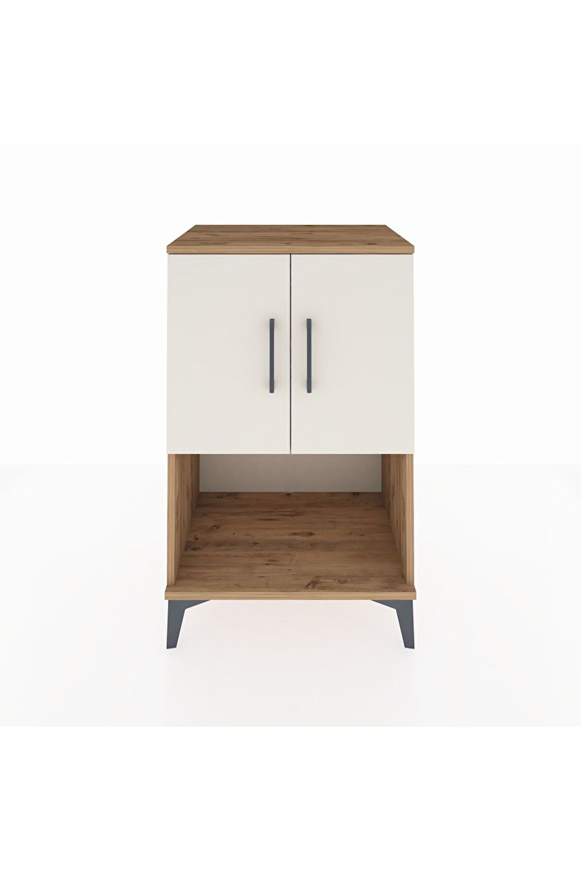 Hyperion Komodin 2 Raflı 2 Kapaklı 60x44x96 Çam-Aytaşı