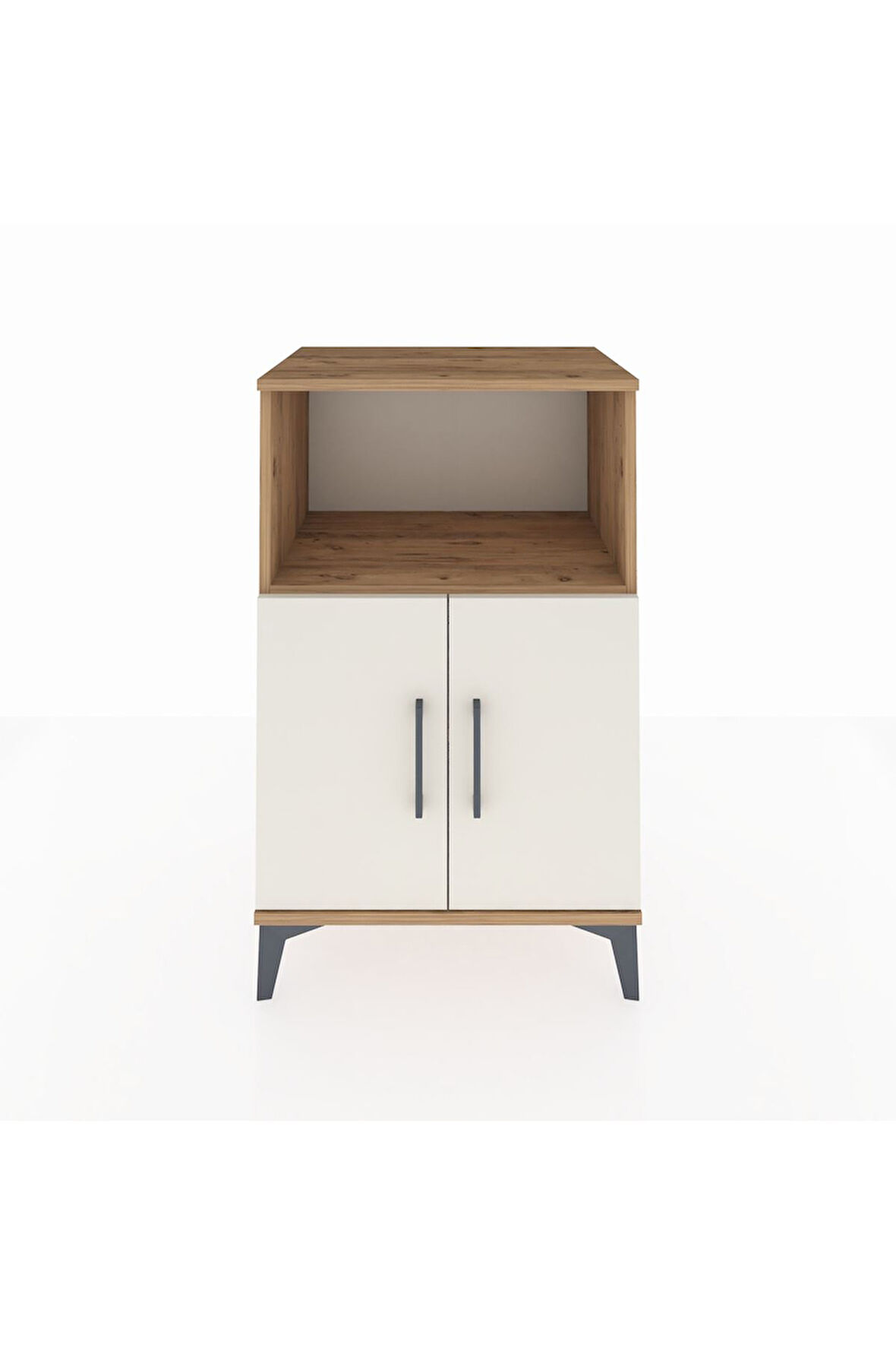 Hyperion Komodin 2 Raflı 2 Kapaklı 60x44x96 Çam-Aytaşı