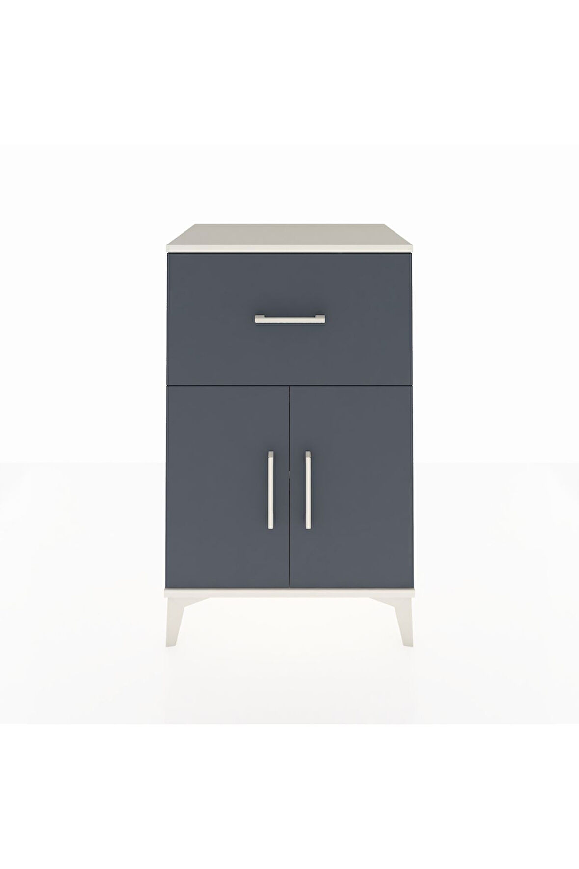 Hyperion Komodin Tek Raflı Tek Çekmeceli 2 Kapaklı 60x44x96 Aytaşı-Antrasit