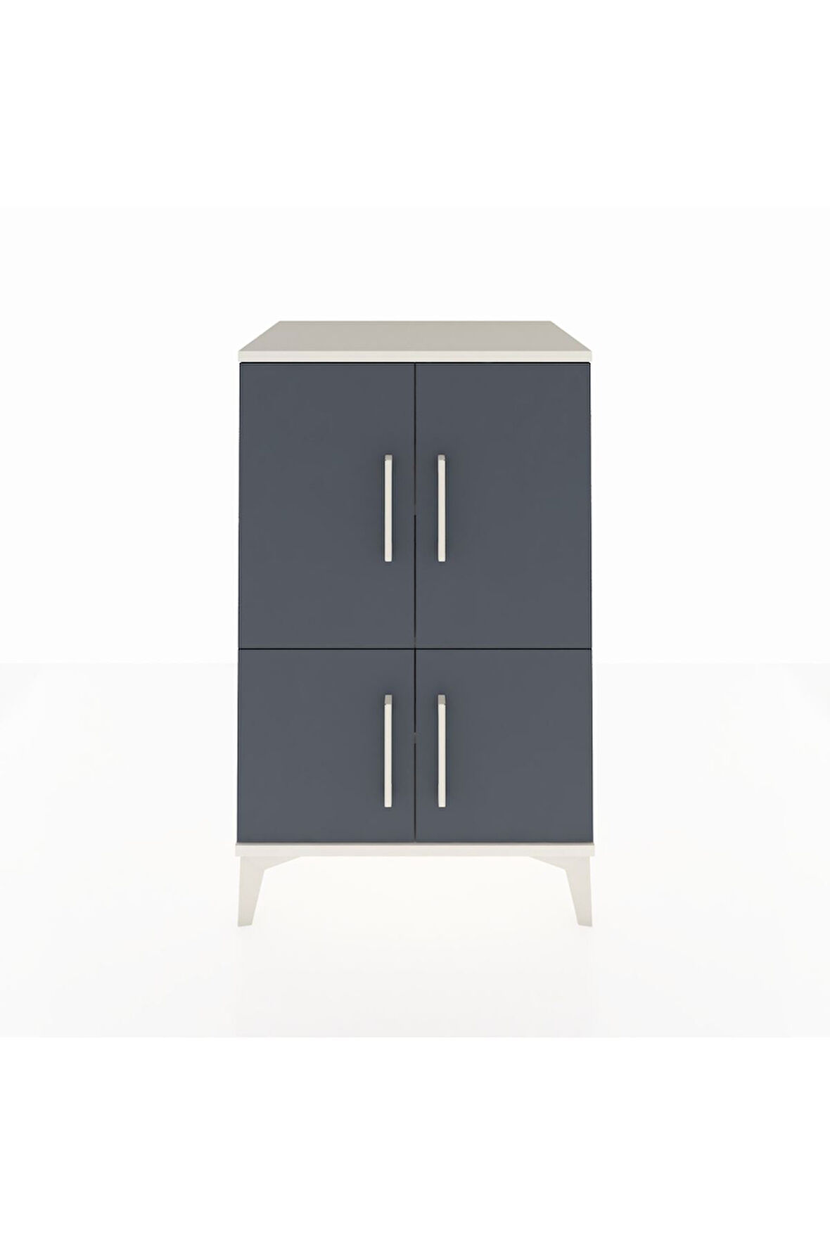 Hyperion Komodin 3 Raflı 4 Kapaklı 60x44x96 Aytaşı-Antrasit