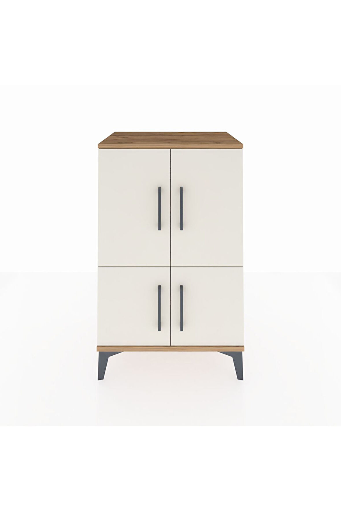 Hyperion Komodin 3 Raflı 4 Kapaklı 60x44x96 Çam-Aytaşı