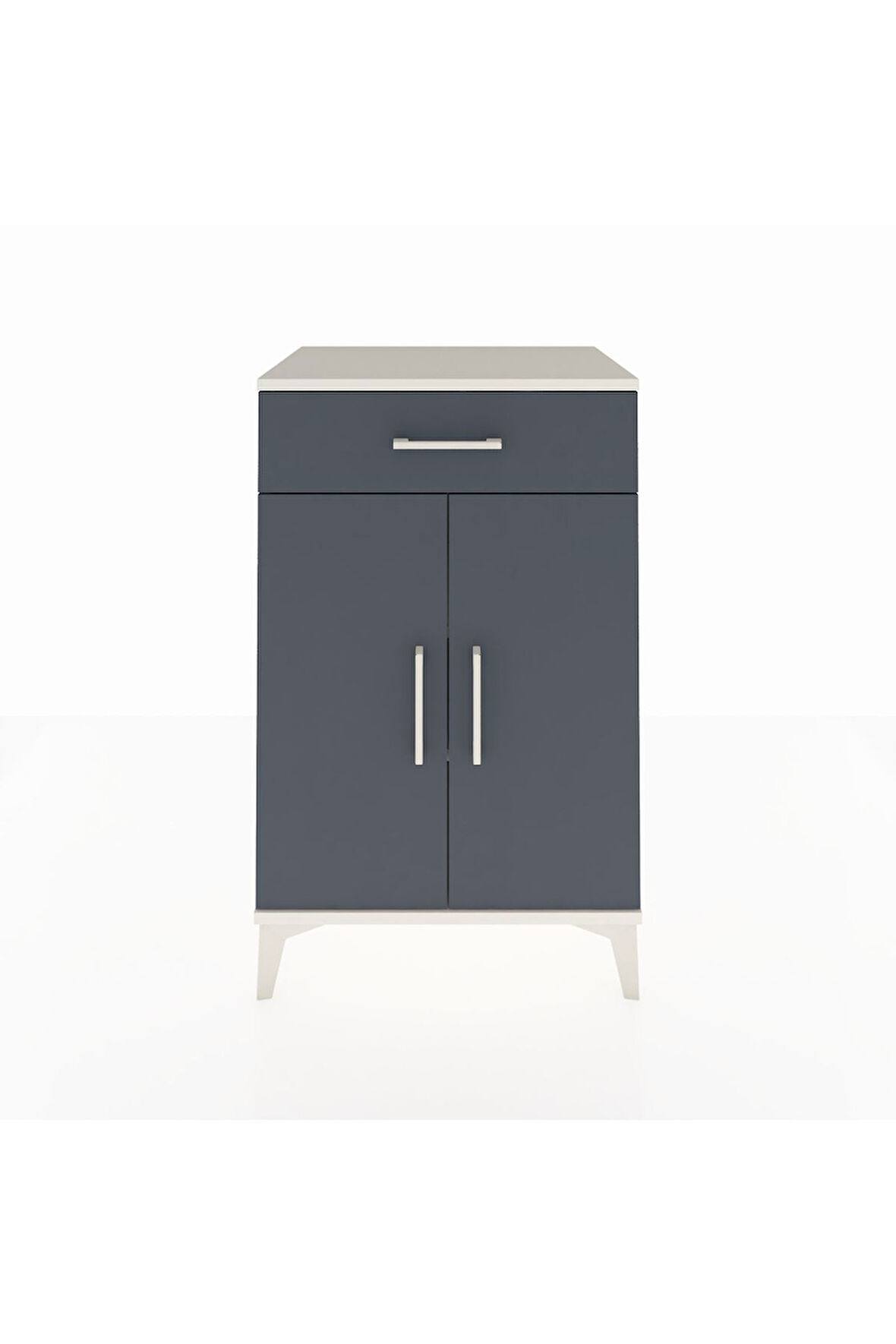 Hyperion Komodin 2 Raflı Tek Çekmeceli 2 Kapaklı 60x44x96 Aytaşı-Antrasit