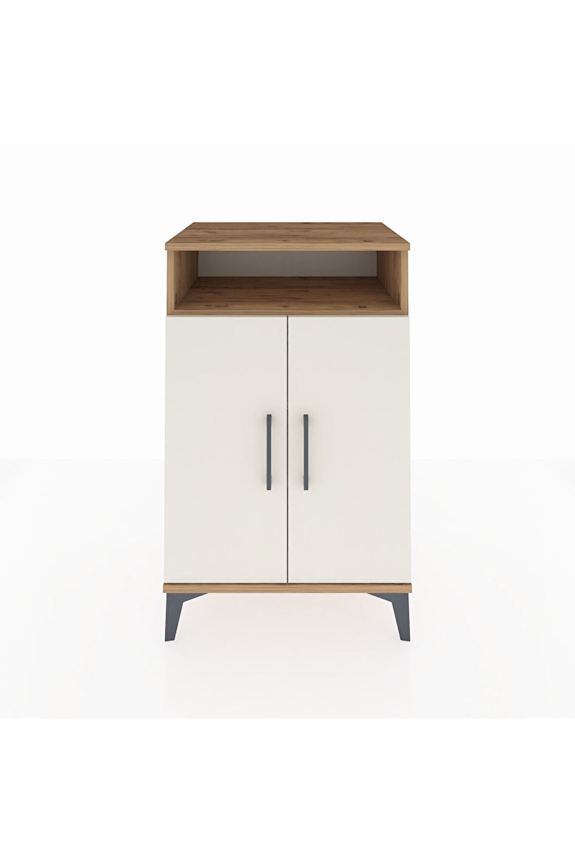 Hyperion Komodin 3 Raflı 2 Kapaklı 60x44x96 Çam-Aytaşı