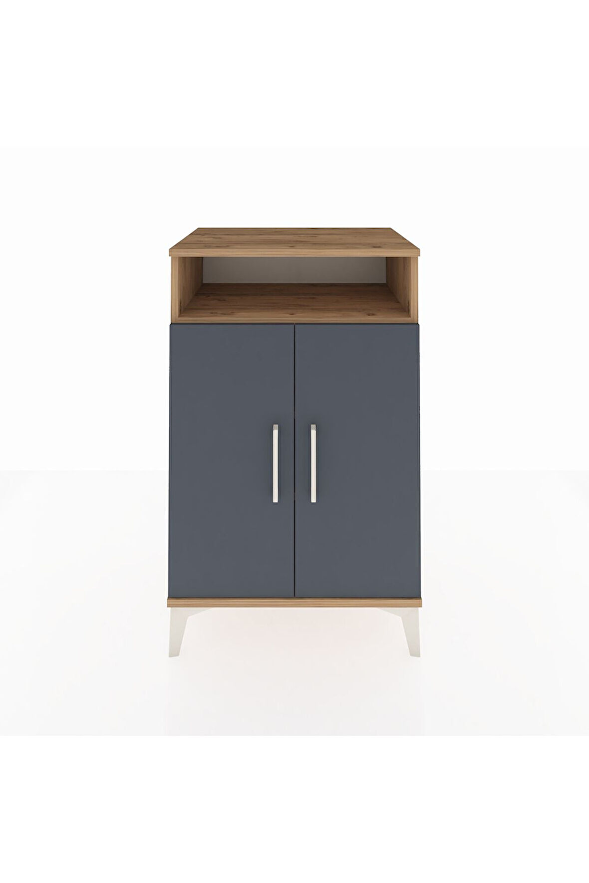 Hyperion Komodin 3 Raflı 2 Kapaklı 60x44x96 Çam-Antrasit