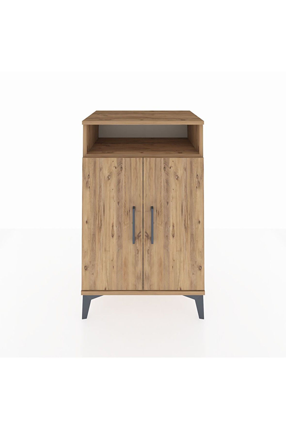 Hyperion Komodin 3 Raflı 2 Kapaklı 60x44x96 Çam-Çam