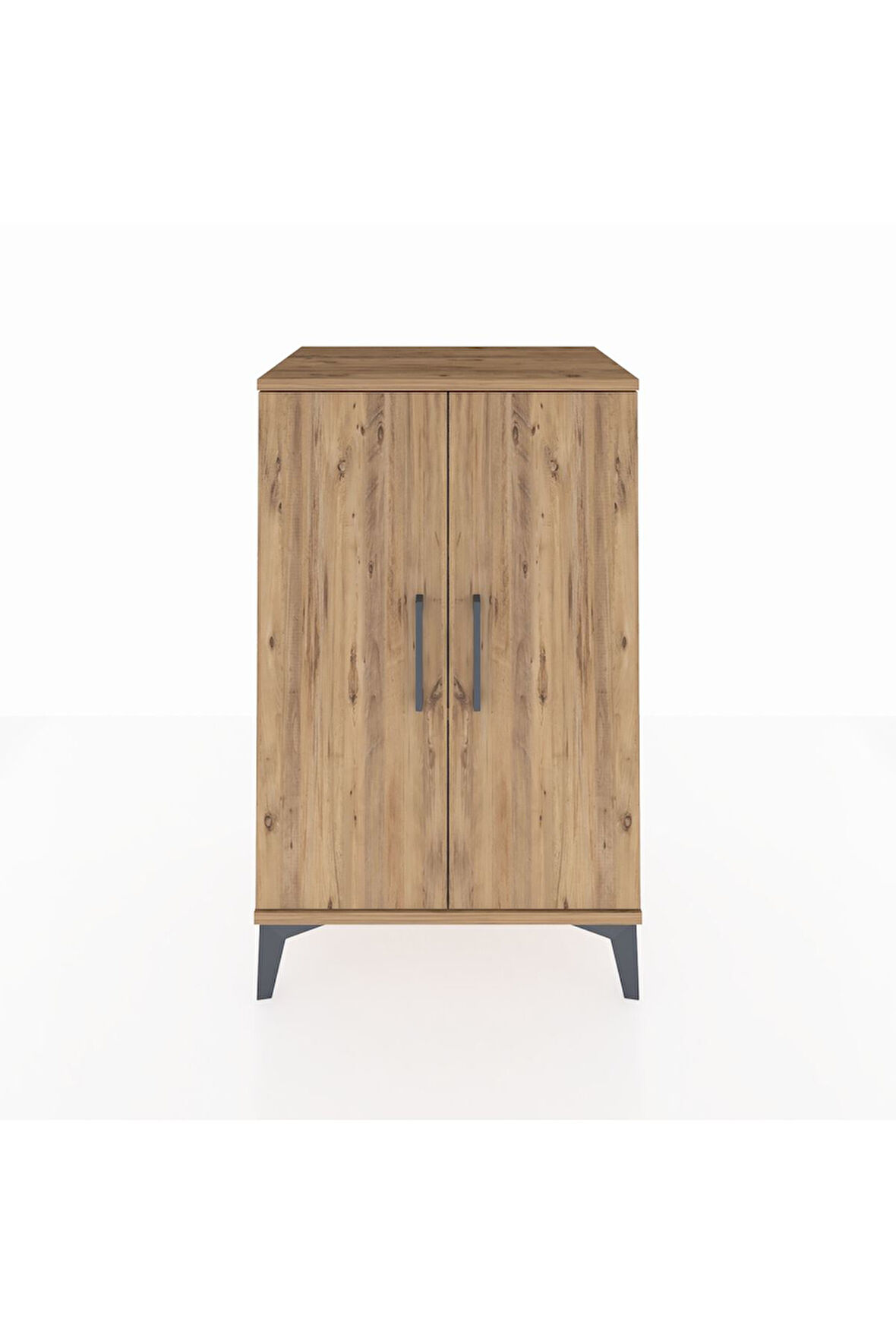 Hyperion Komodin 2 Raflı 2 Kapaklı 60x44x96 Çam-Çam