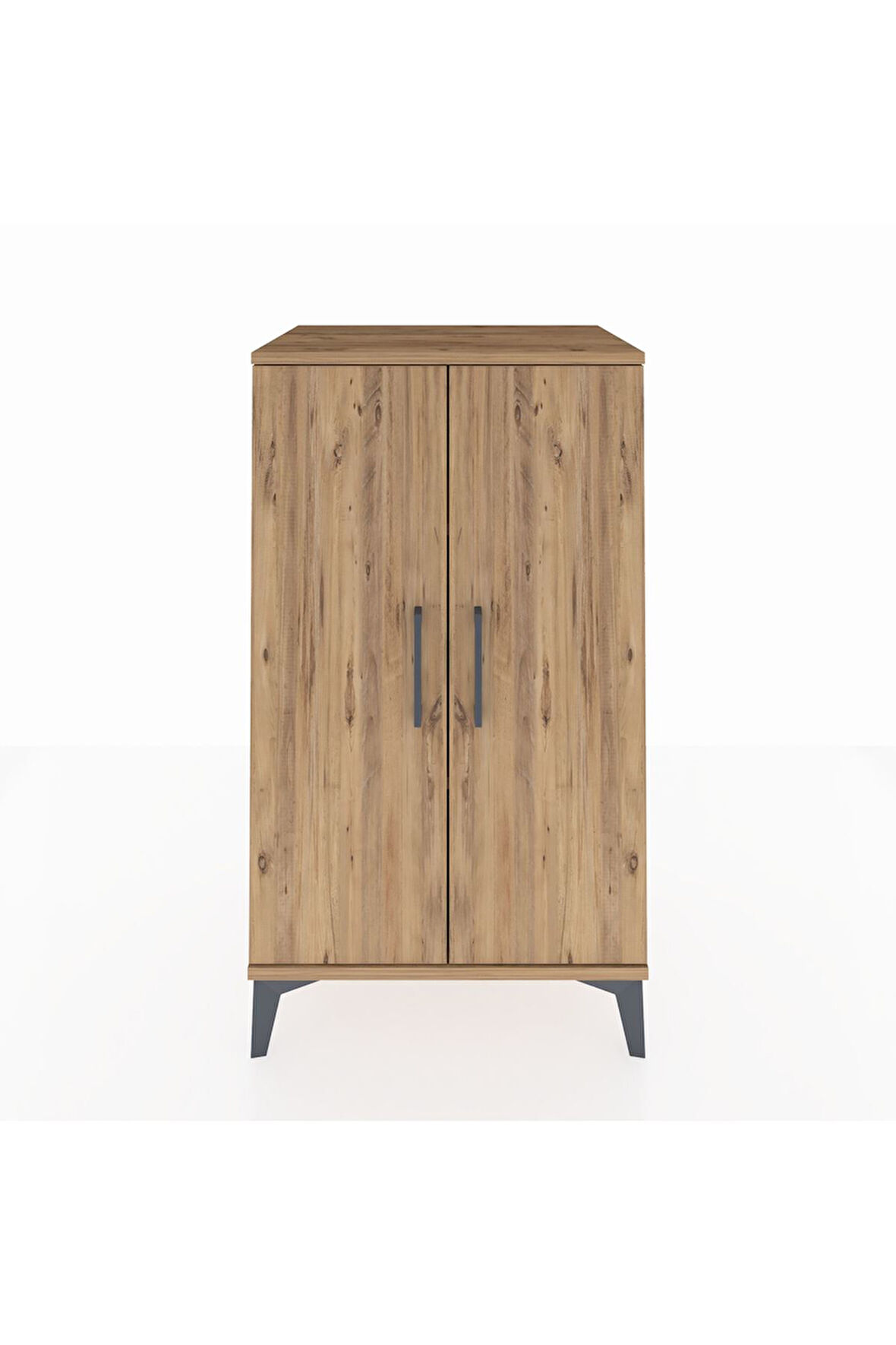 Hyperion Komodin 2 Raflı 2 Kapaklı 60x44x106 Çam-Çam