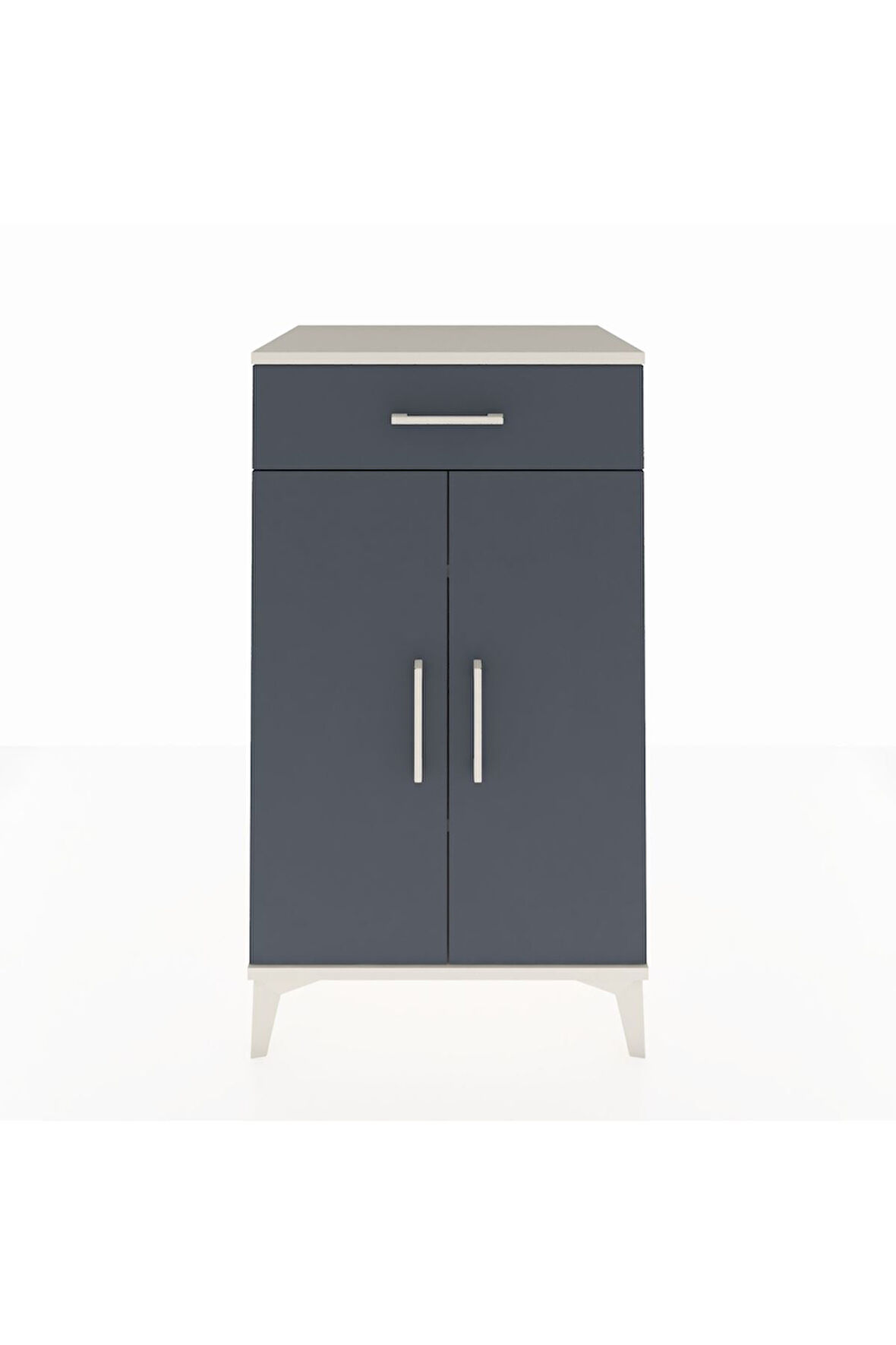 Hyperion Komodin 2 Raflı Tek Çekmeceli 2 Kapaklı 60x44x106 Aytaşı-Antrasit