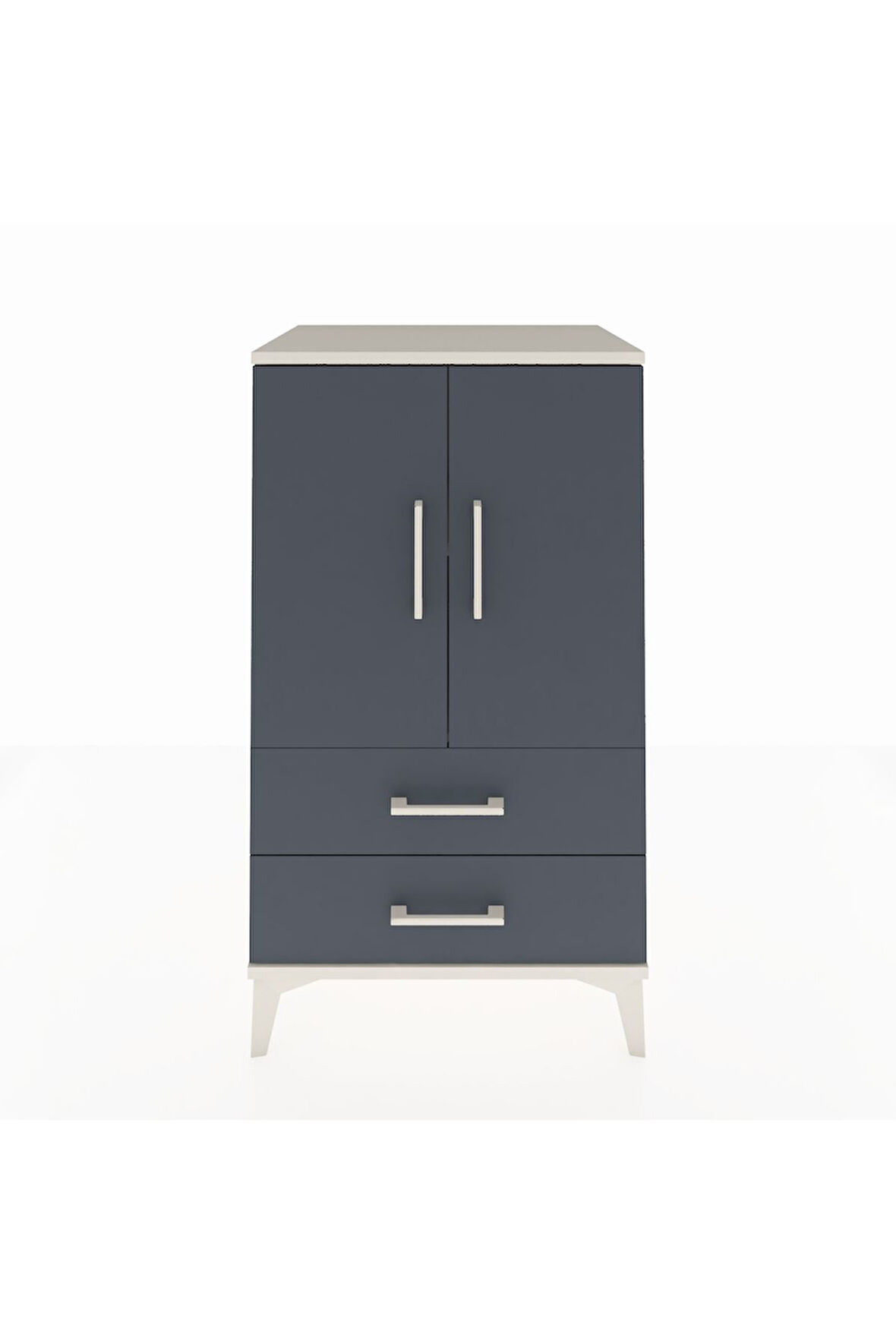Hyperion Komodin 2 Raflı 2 Çekmeceli 2 Kapaklı 60x44x106 Aytaşı-Antrasit