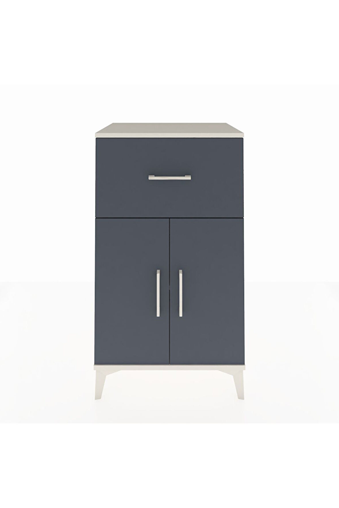 Hyperion Komodin Tek Raflı Tek Çekmeceli 2 Kapaklı 60x44x106 Aytaşı-Antrasit