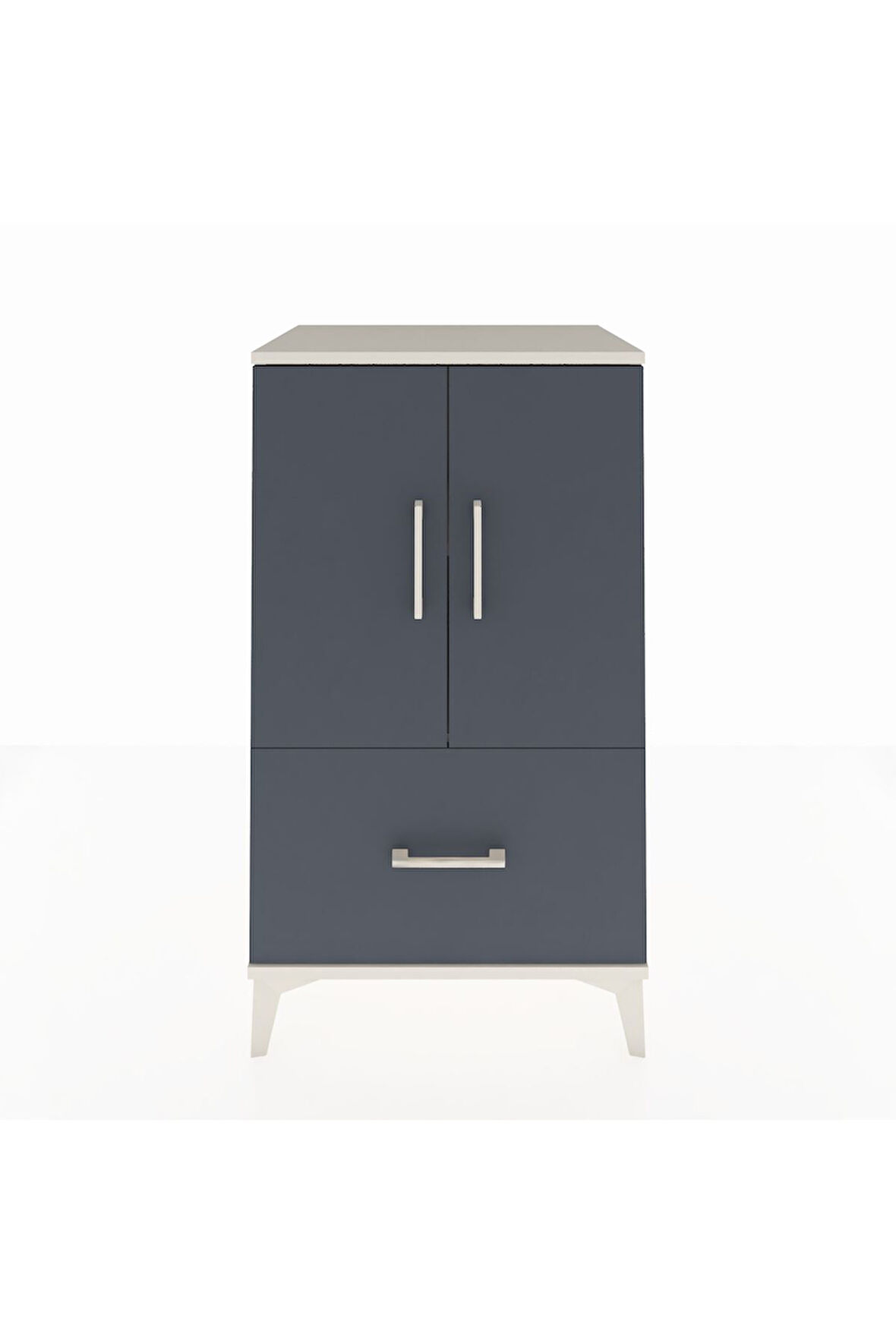 Hyperion Komodin 2 Raflı Tek Çekmeceli 2 Kapaklı 60x44x106 Aytaşı-Antrasit