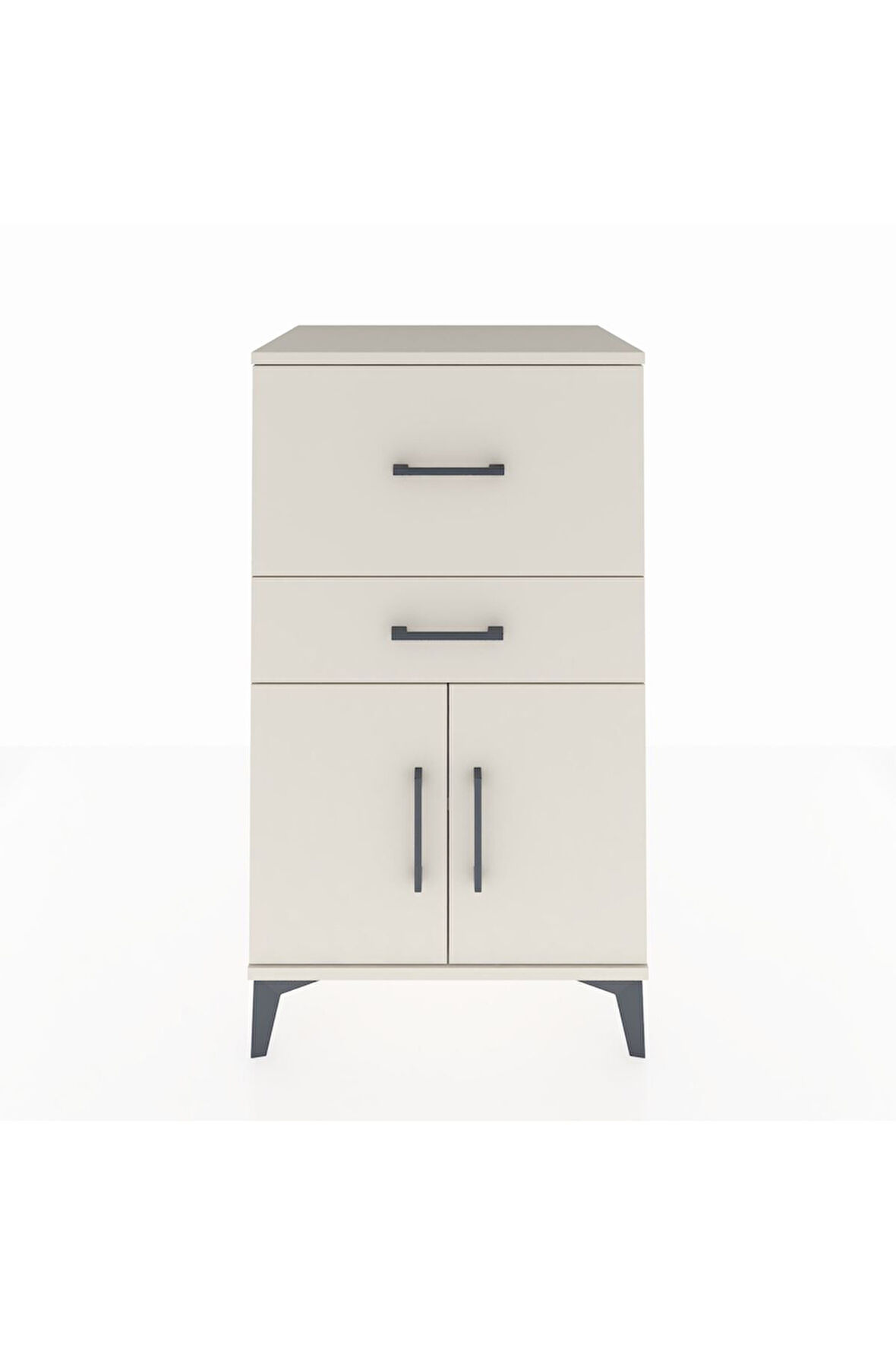 Hyperion Komodin Tek Raflı 2 Çekmeceli 2 Kapaklı 60x44x106 Aytaşı-Aytaşı