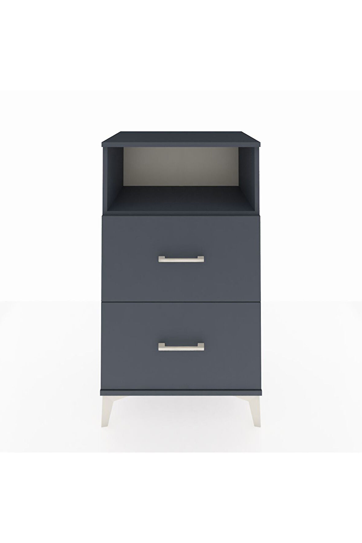 Hyperion Komodin Tek Raflı 2 Çekmeceli 60x44x106 Antrasit-Antrasit