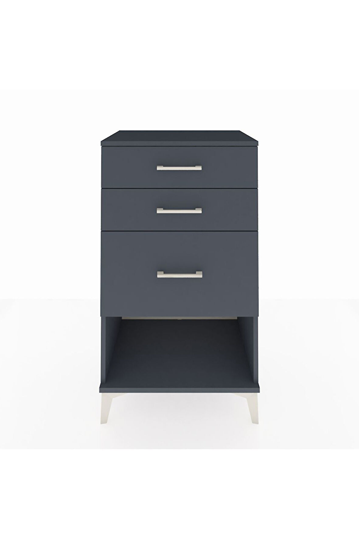 Hyperion Komodin 3 Çekmeceli 60x44x106 Antrasit-Antrasit