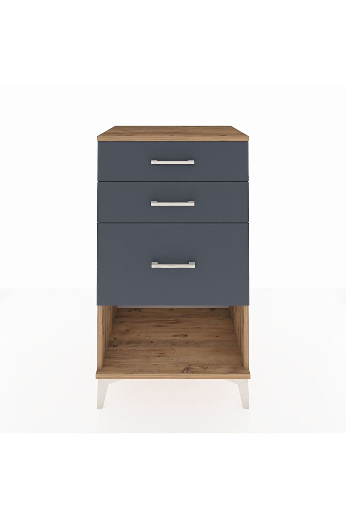 Hyperion Komodin 3 Çekmeceli 60x44x106 Çam-Antrasit