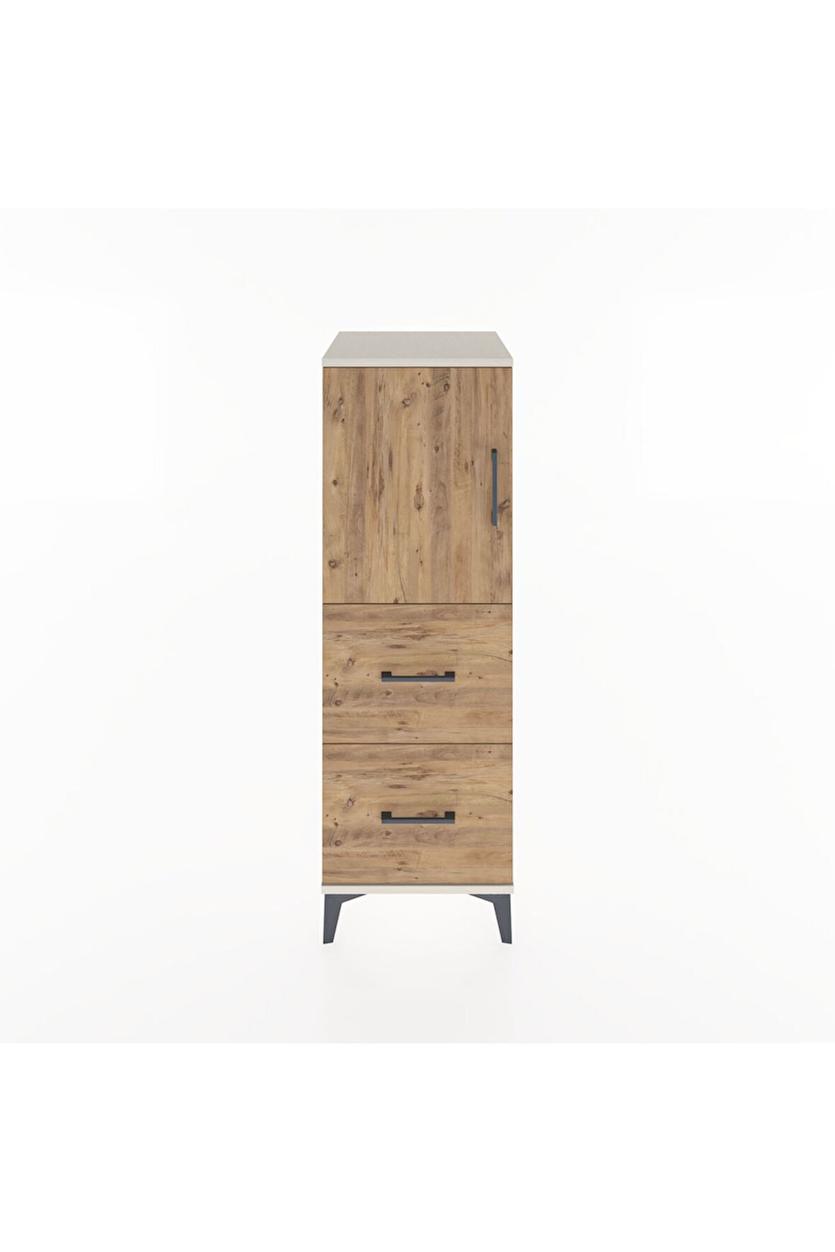 Hyperion Dolap 2 Raflı 2 Çekmeceli Tek Kapaklı 44x44x134 Aytaşı-Çam