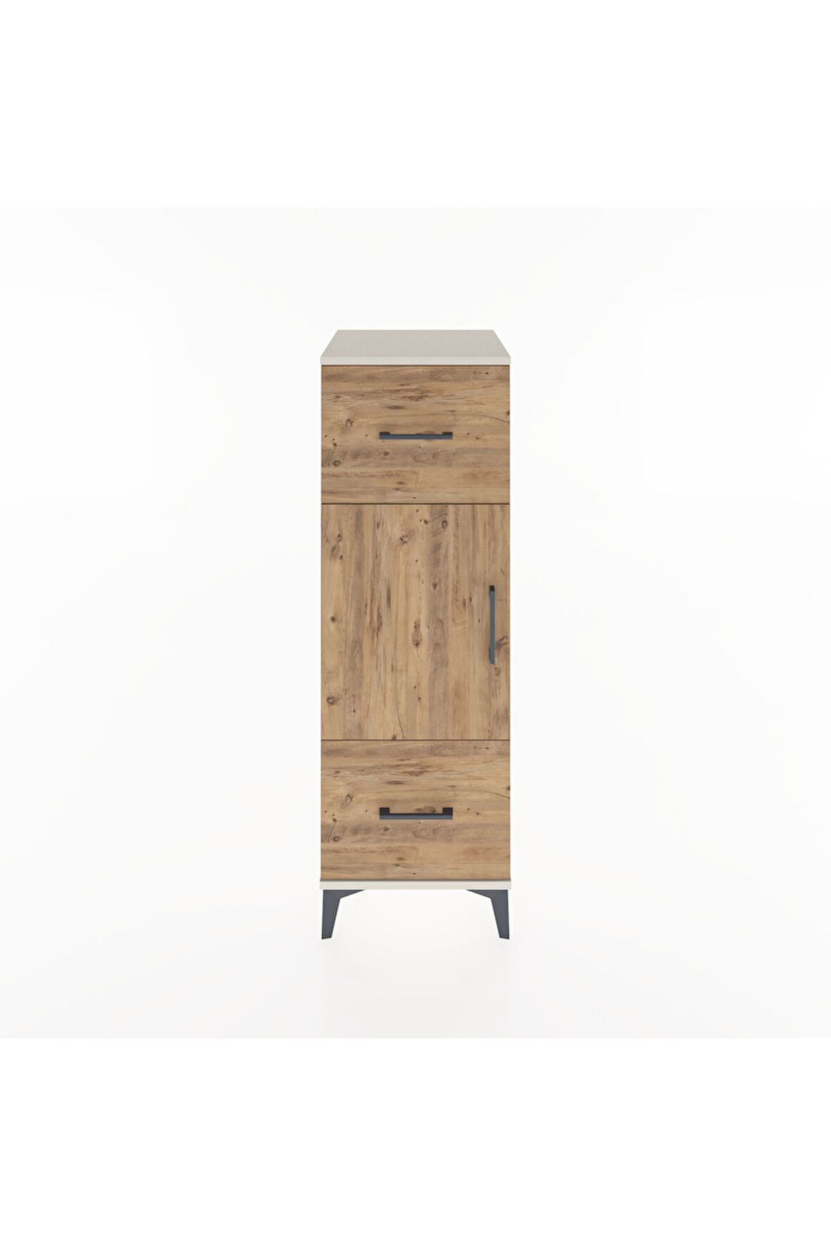 Hyperion Dolap 2 Raflı 2 Çekmeceli Tek Kapaklı 44x44x134 Aytaşı-Çam