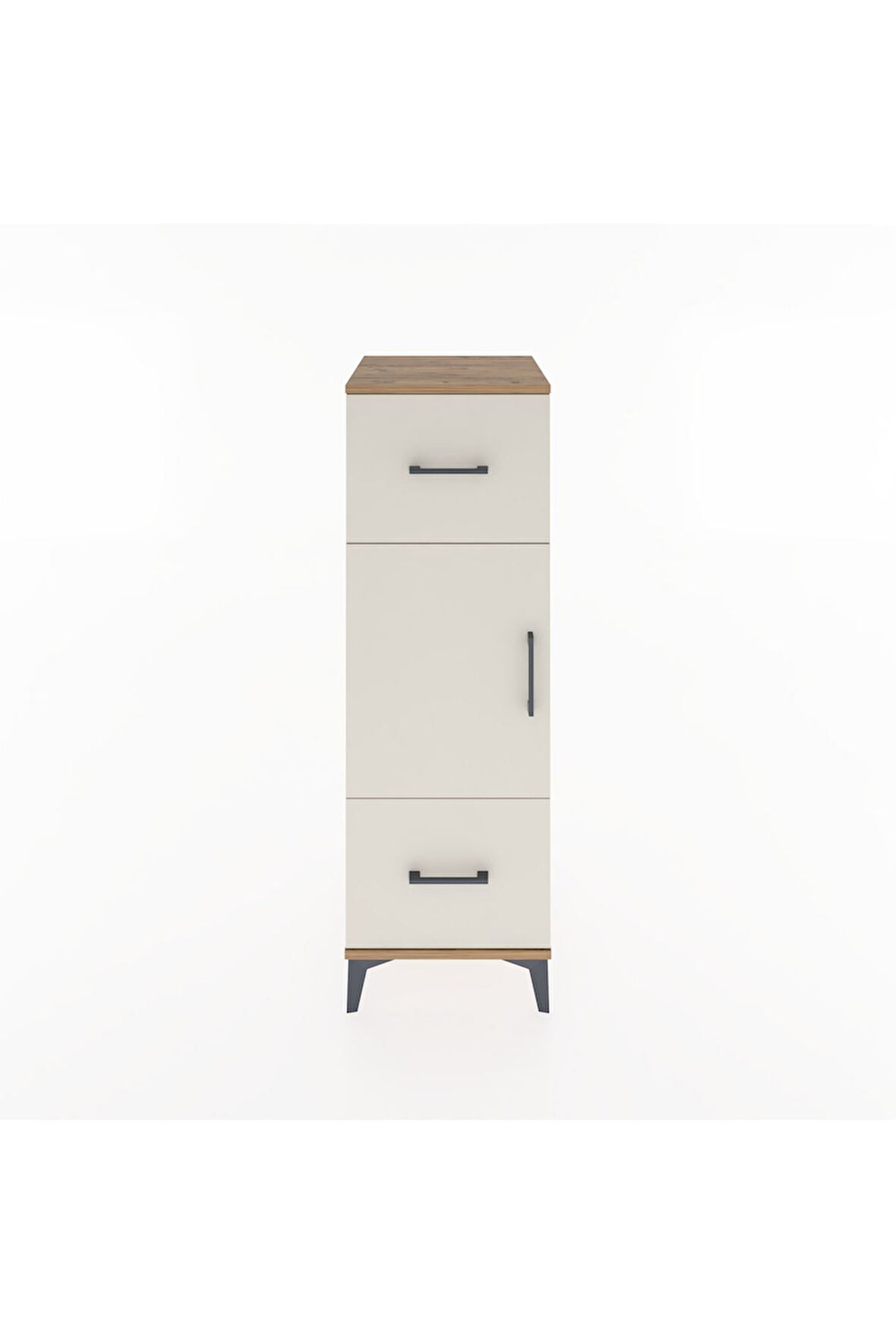 Hyperion Dolap 2 Raflı 2 Çekmeceli Tek Kapaklı 44x44x134 Çam-Aytaşı