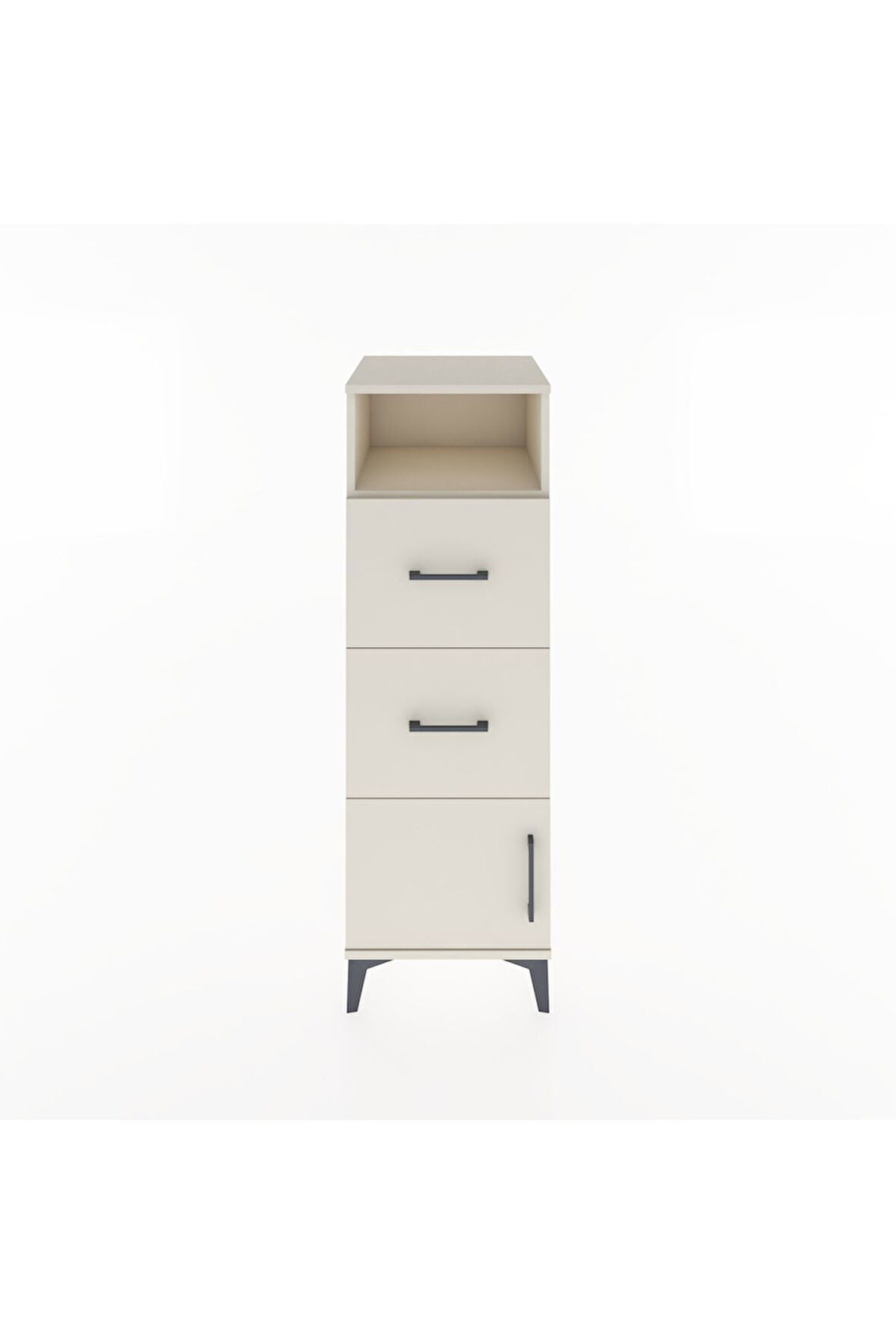 Hyperion Dolap Tek Raflı 2 Çekmeceli Tek Kapaklı 44x44x134 Aytaşı-Aytaşı