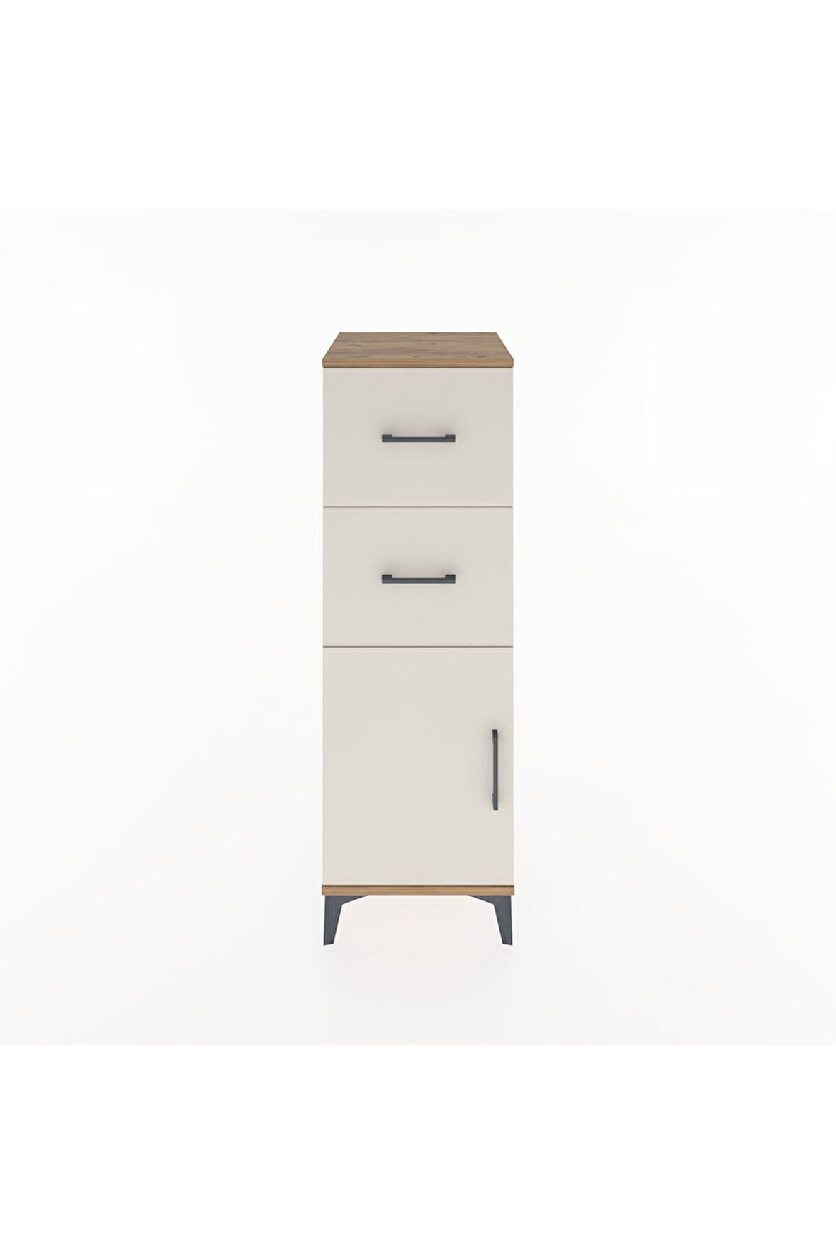 Hyperion Dolap Tek Raflı 2 Çekmeceli Tek Kapaklı 44x44x134 Çam-Aytaşı