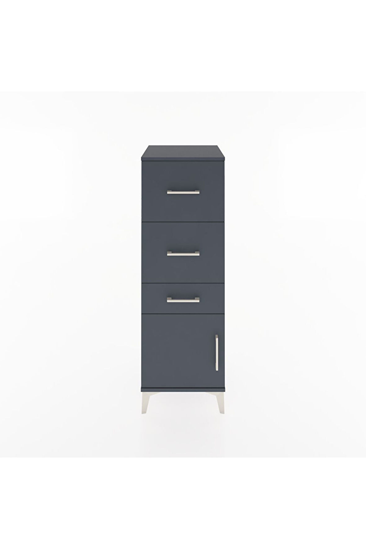 Hyperion Dolap 3 Çekmeceli Tek Kapaklı 44x44x134 Antrasit-Antrasit