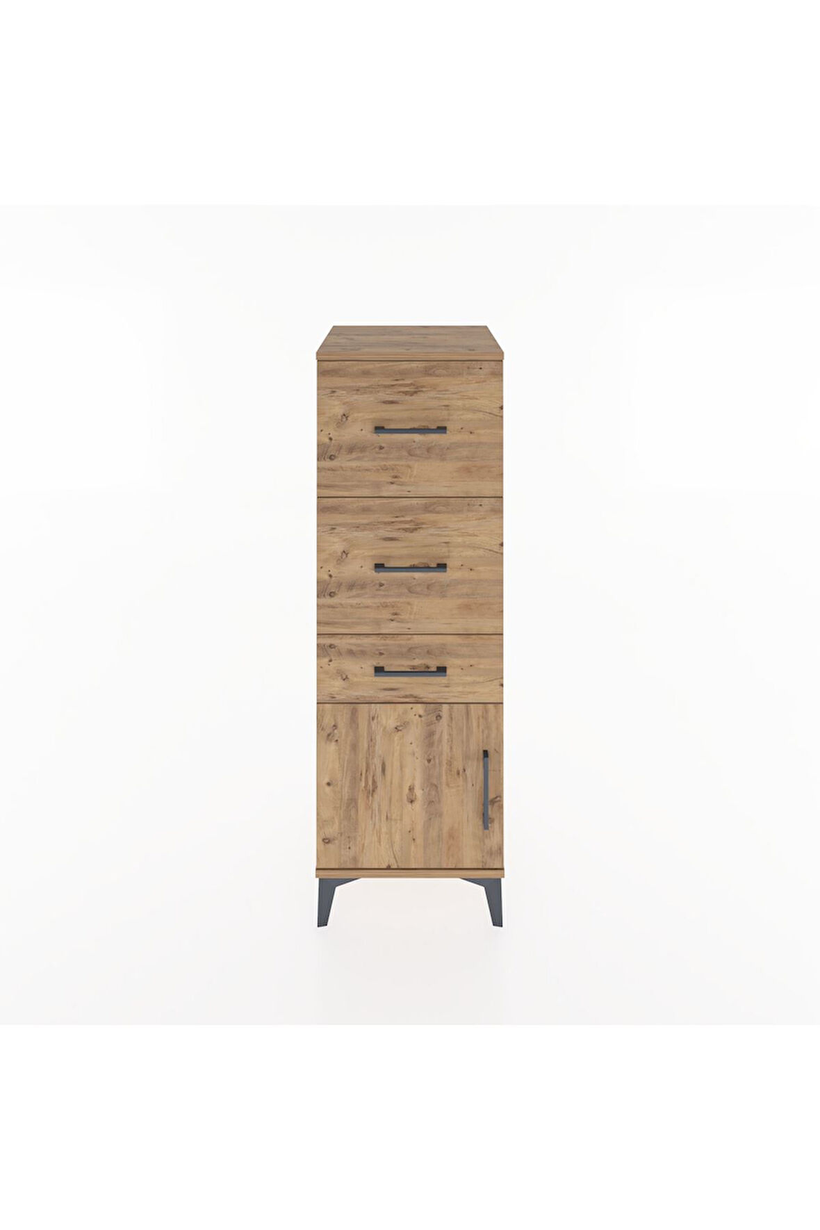 Hyperion Dolap 3 Çekmeceli Tek Kapaklı 44x44x134 Çam-Çam