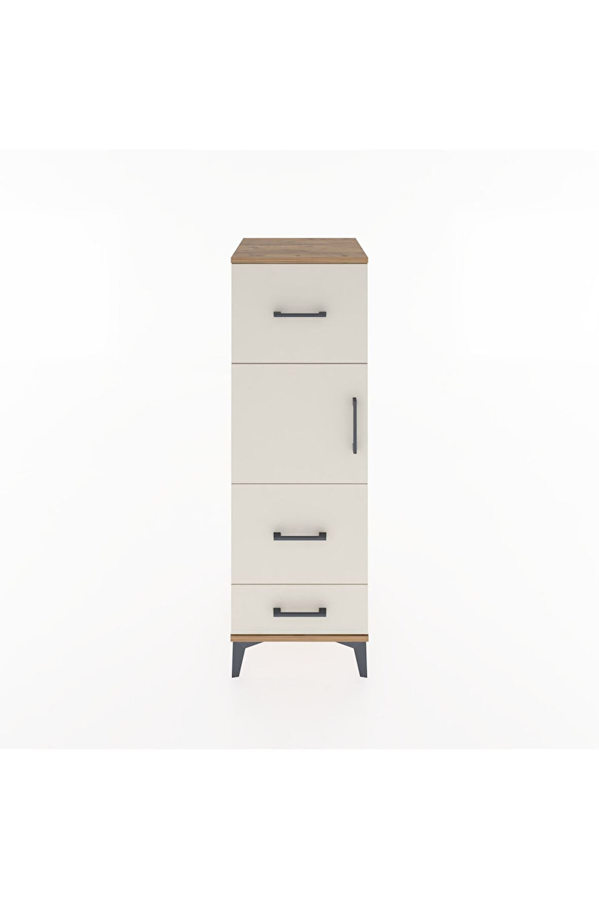 Hyperion Dolap Tek Raflı 3 Çekmeceli Tek Kapaklı 44x44x134 Çam-Aytaşı