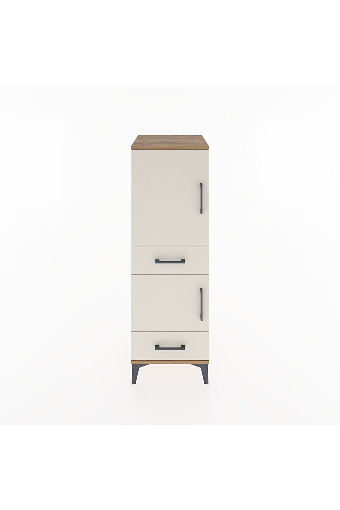 Hyperion Dolap 3 Raflı 2 Çekmeceli 2 Kapaklı 44x44x134 Çam-Aytaşı