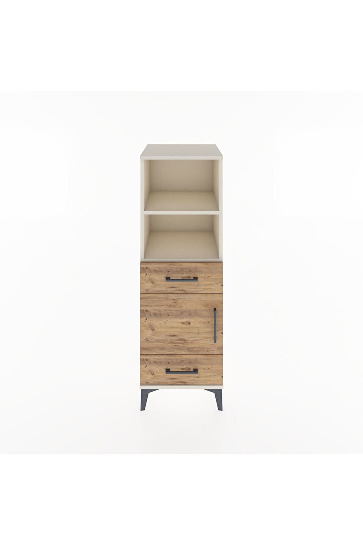 Hyperion Dolap 3 Raflı 2 Çekmeceli Tek Kapaklı 44x44x134 Aytaşı-Çam