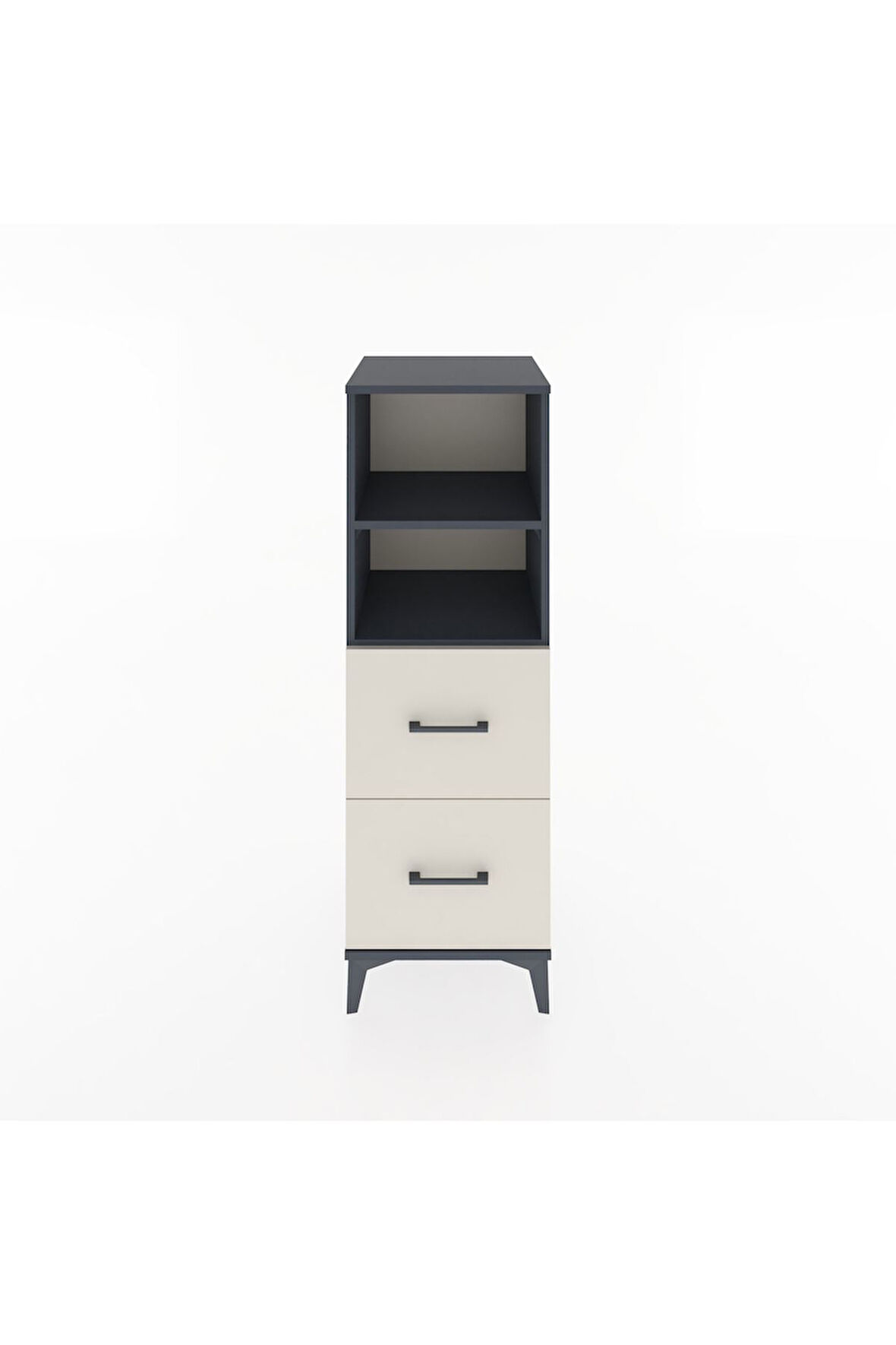 Hyperion Dolap 2 Raflı 2 Çekmeceli 44x44x134 Antrasit-Aytaşı
