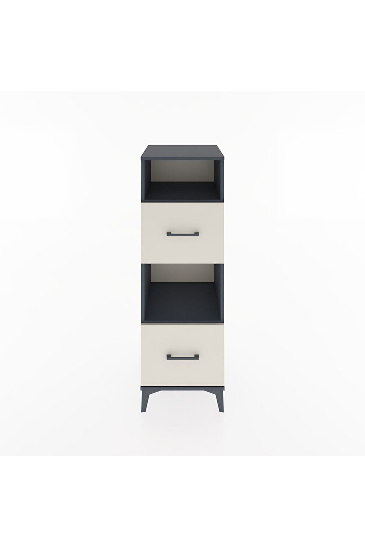 Hyperion Dolap 2 Raflı 2 Çekmeceli 44x44x134 Antrasit-Aytaşı