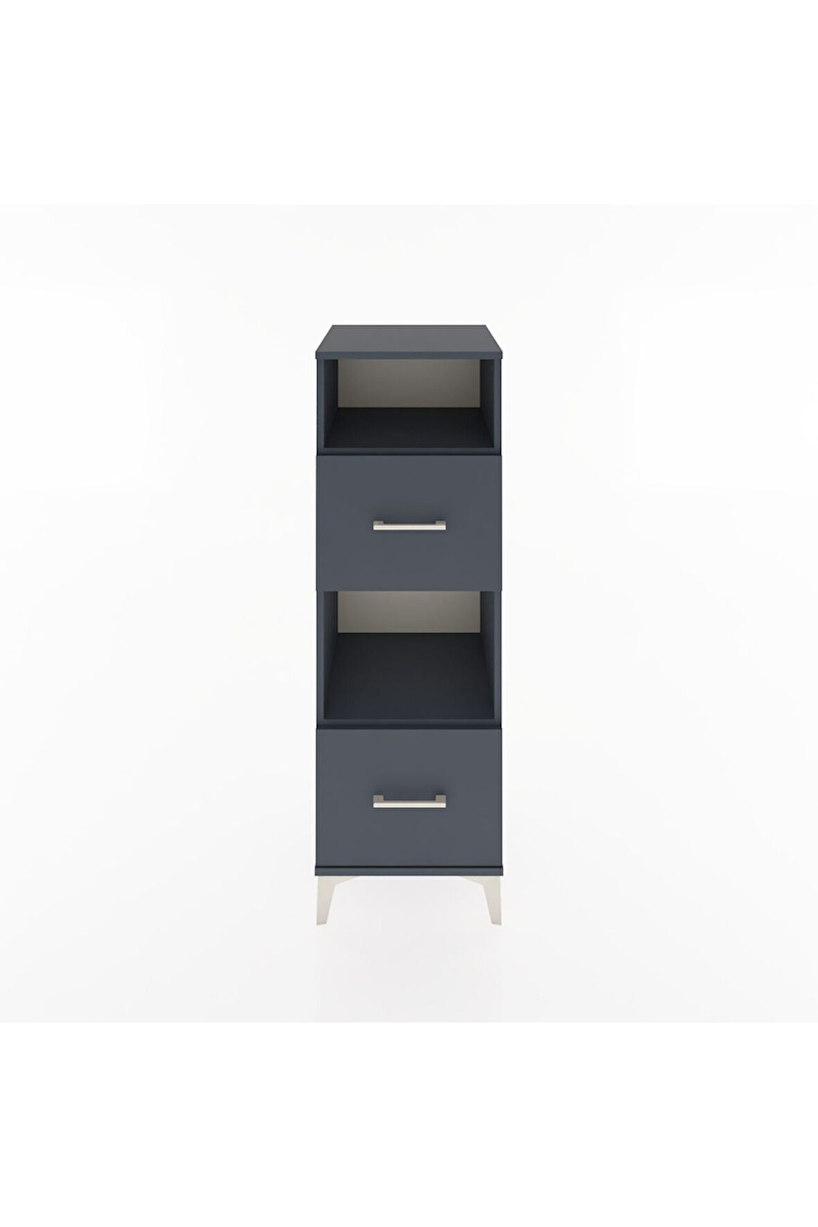 Hyperion Dolap 2 Raflı 2 Çekmeceli 44x44x134 Antrasit-Antrasit