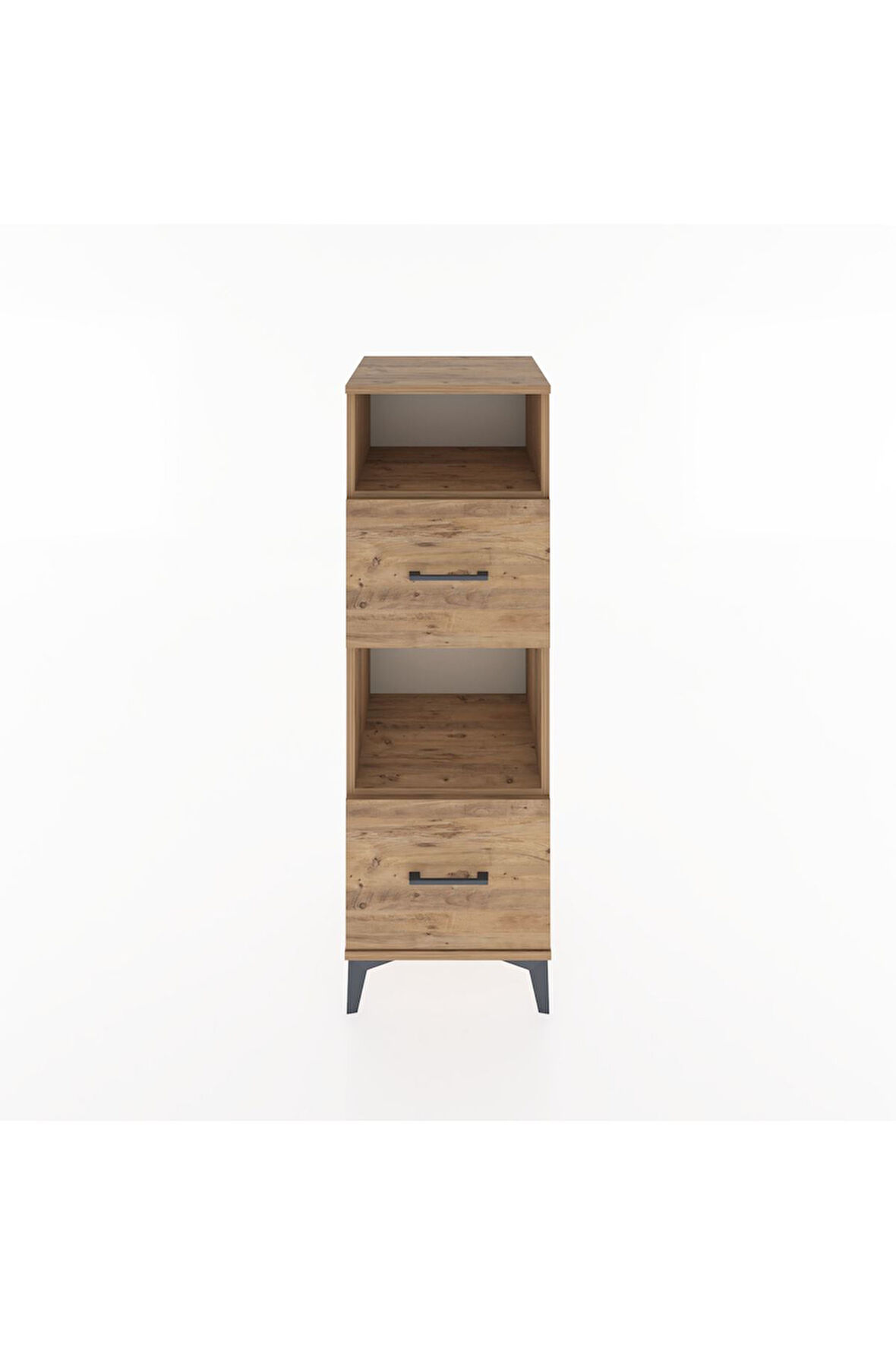 Hyperion Dolap 2 Raflı 2 Çekmeceli 44x44x134 Çam-Çam