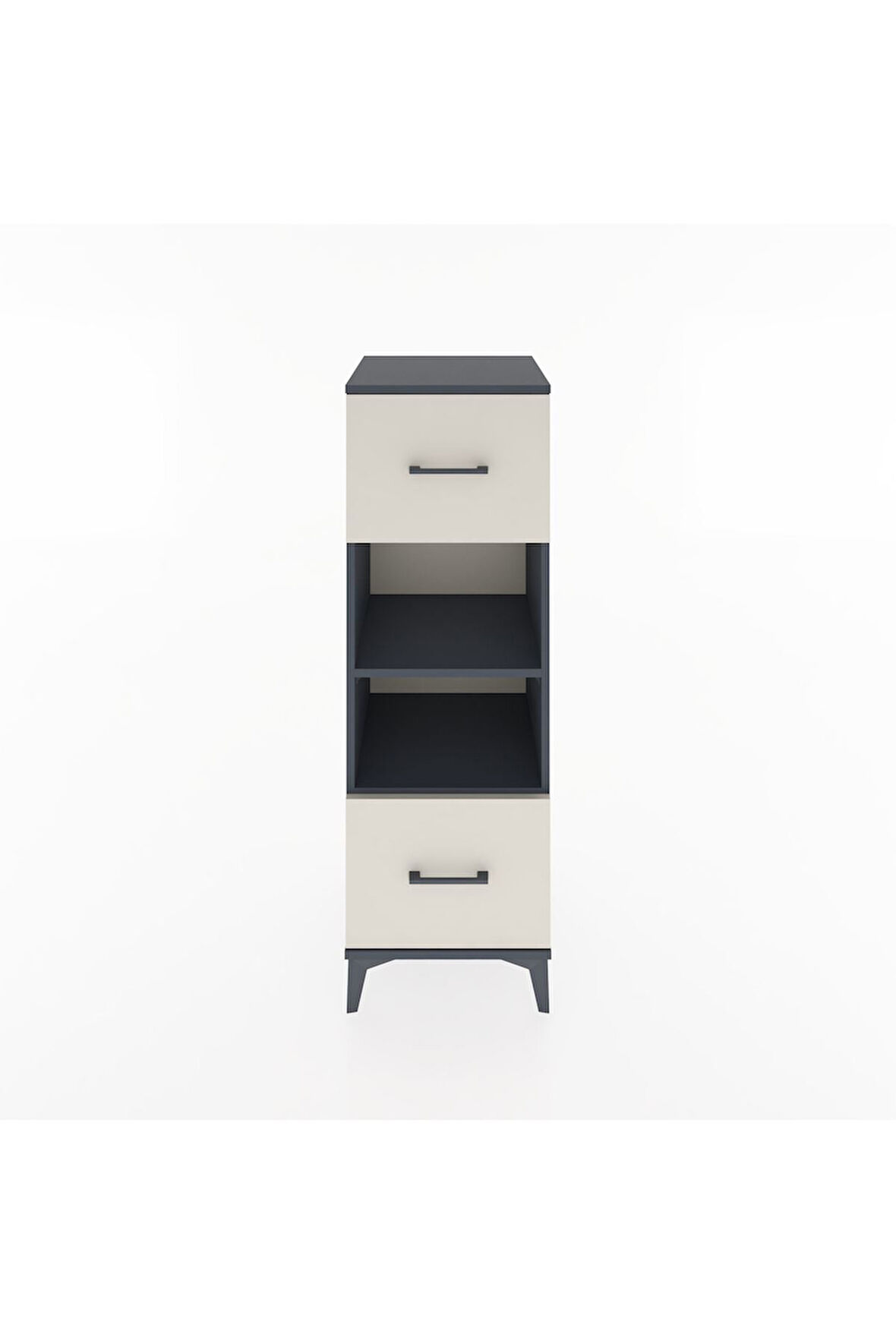 Hyperion Dolap 2 Raflı 2 Çekmeceli 44x44x134 Antrasit-Aytaşı