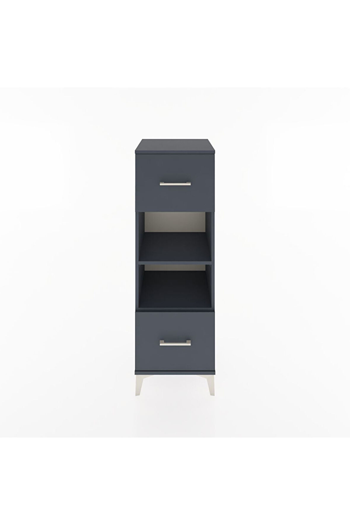 Hyperion Dolap 2 Raflı 2 Çekmeceli 44x44x134 Antrasit-Antrasit