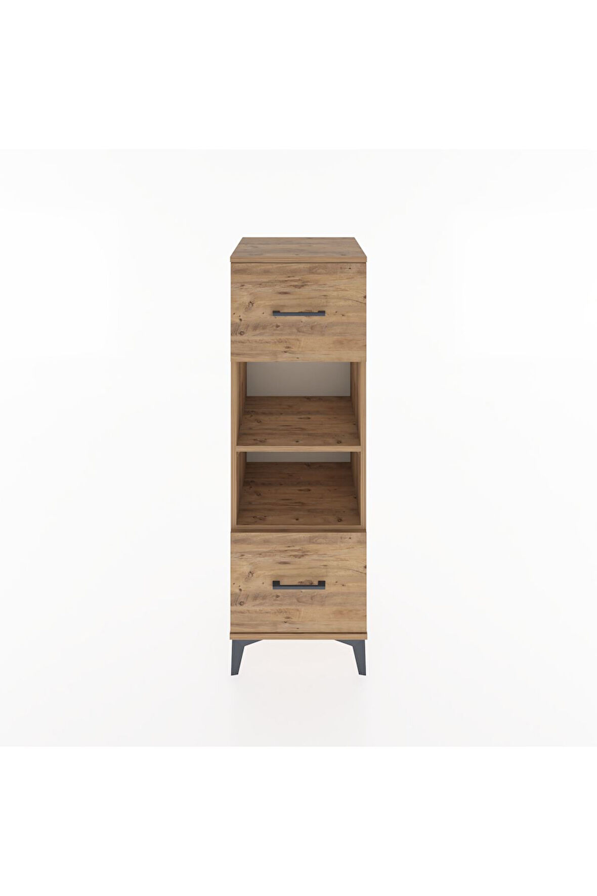 Hyperion Dolap 2 Raflı 2 Çekmeceli 44x44x134 Çam-Çam