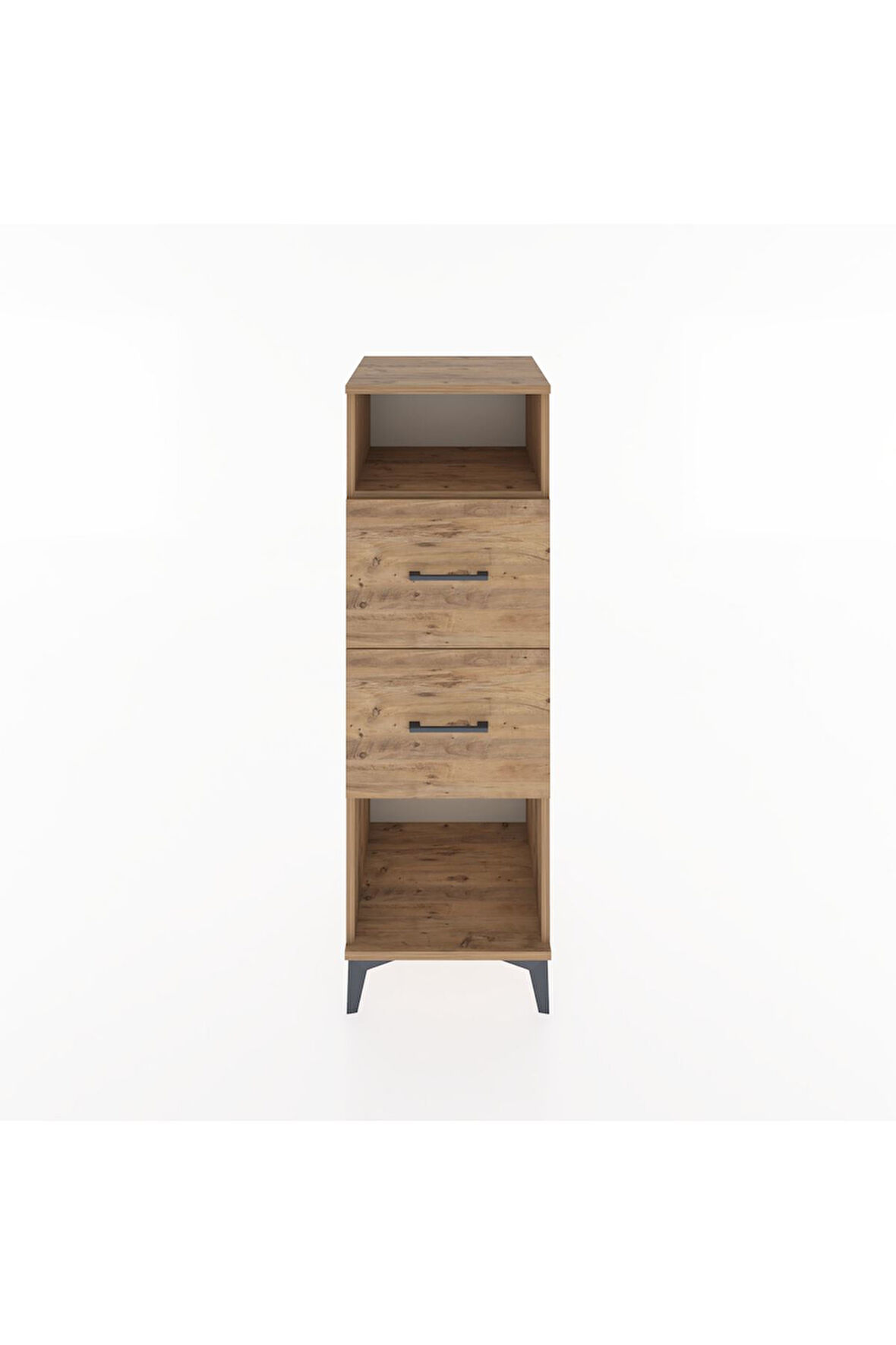 Hyperion Dolap Tek Raflı 2 Çekmeceli 44x44x134 Çam-Çam