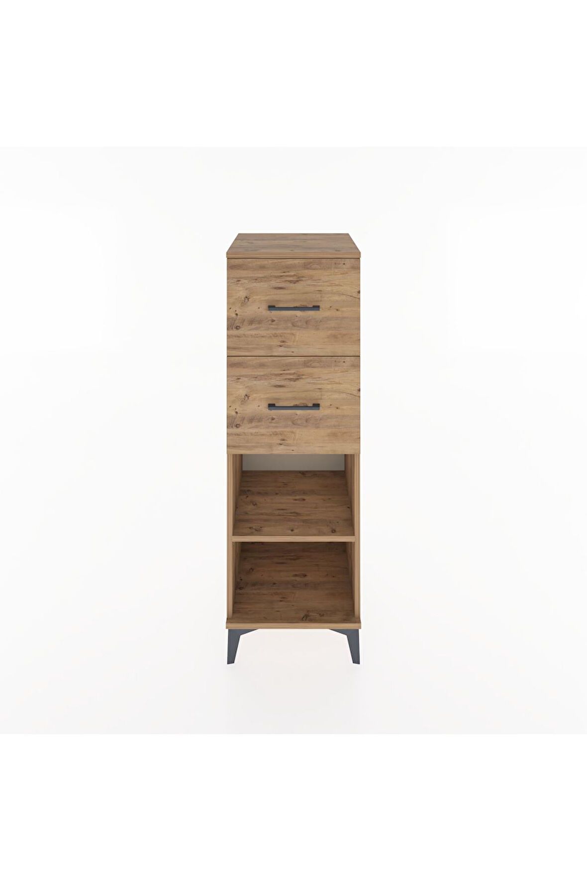 Hyperion Dolap Tek Raflı 2 Çekmeceli 44x44x134 Çam-Çam