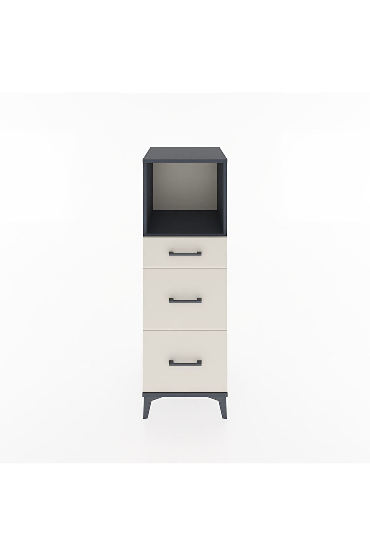 Hyperion Dolap Tek Raflı 3 Çekmeceli 44x44x134 Antrasit-Aytaşı