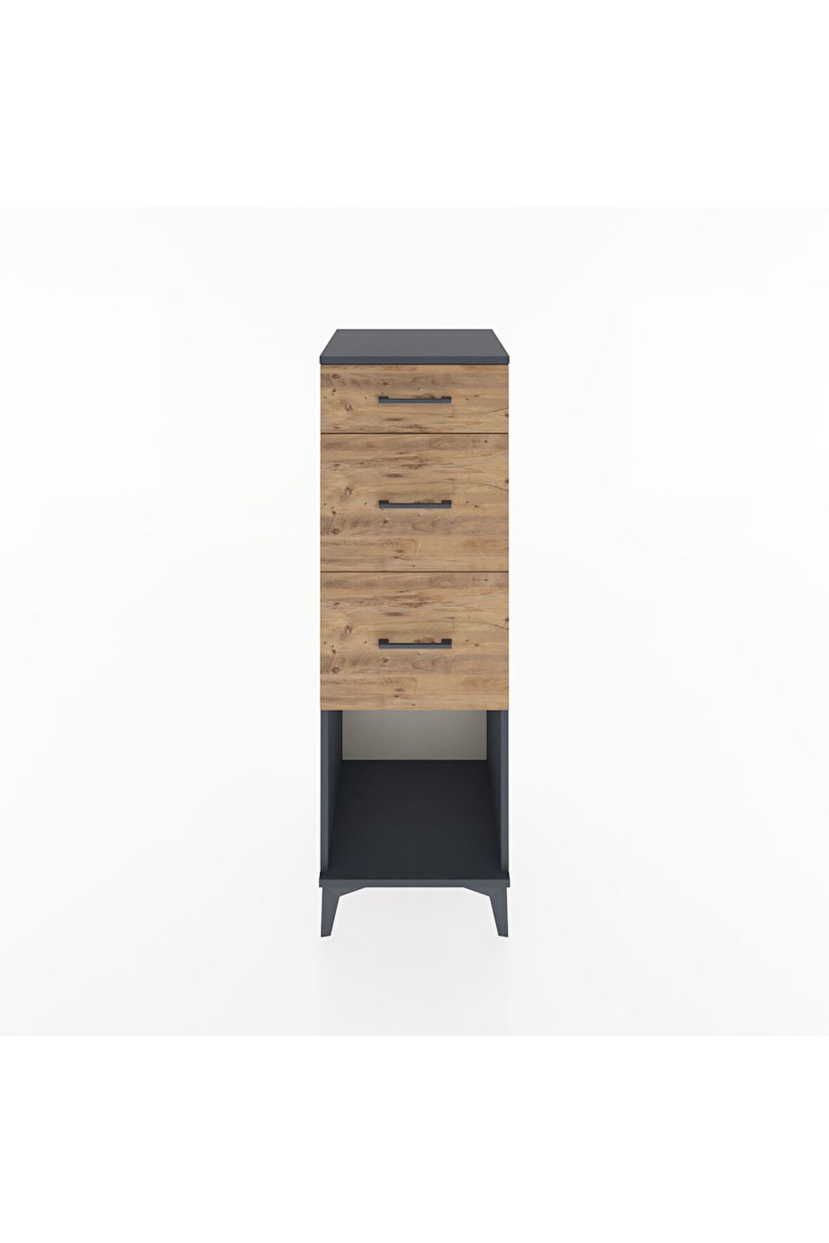 Hyperion Dolap 3 Çekmeceli 44x44x134 Antrasit-Çam